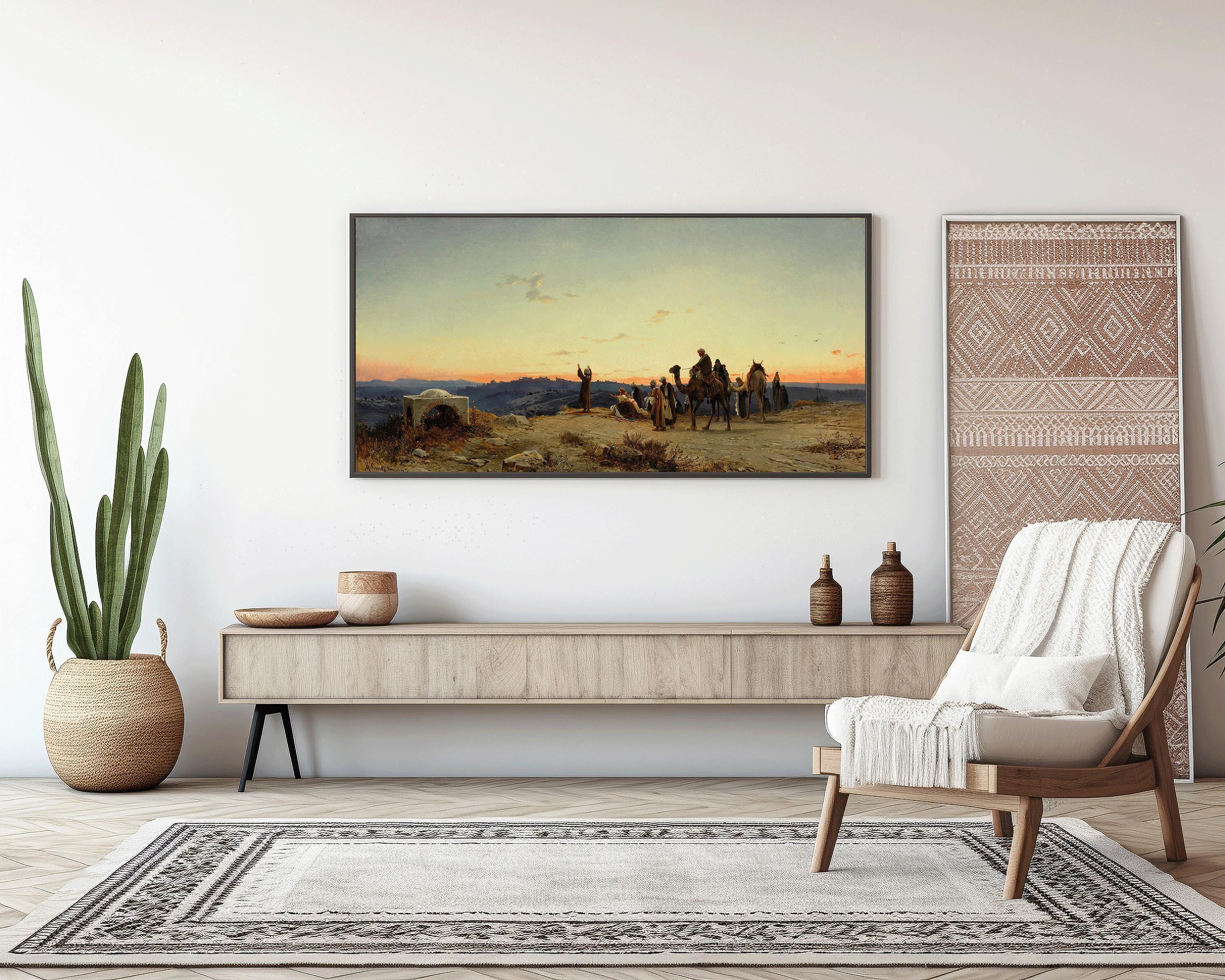 Salomon Corrodi: 19th Century Orientalist Painting, Palestine Art Print - 9ArtPrints