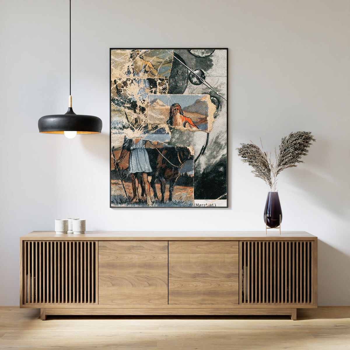 Kurt Schwitters — Sans Titre (Collagierte Bildpostkarte Das Kreisen) | Fine Art Print