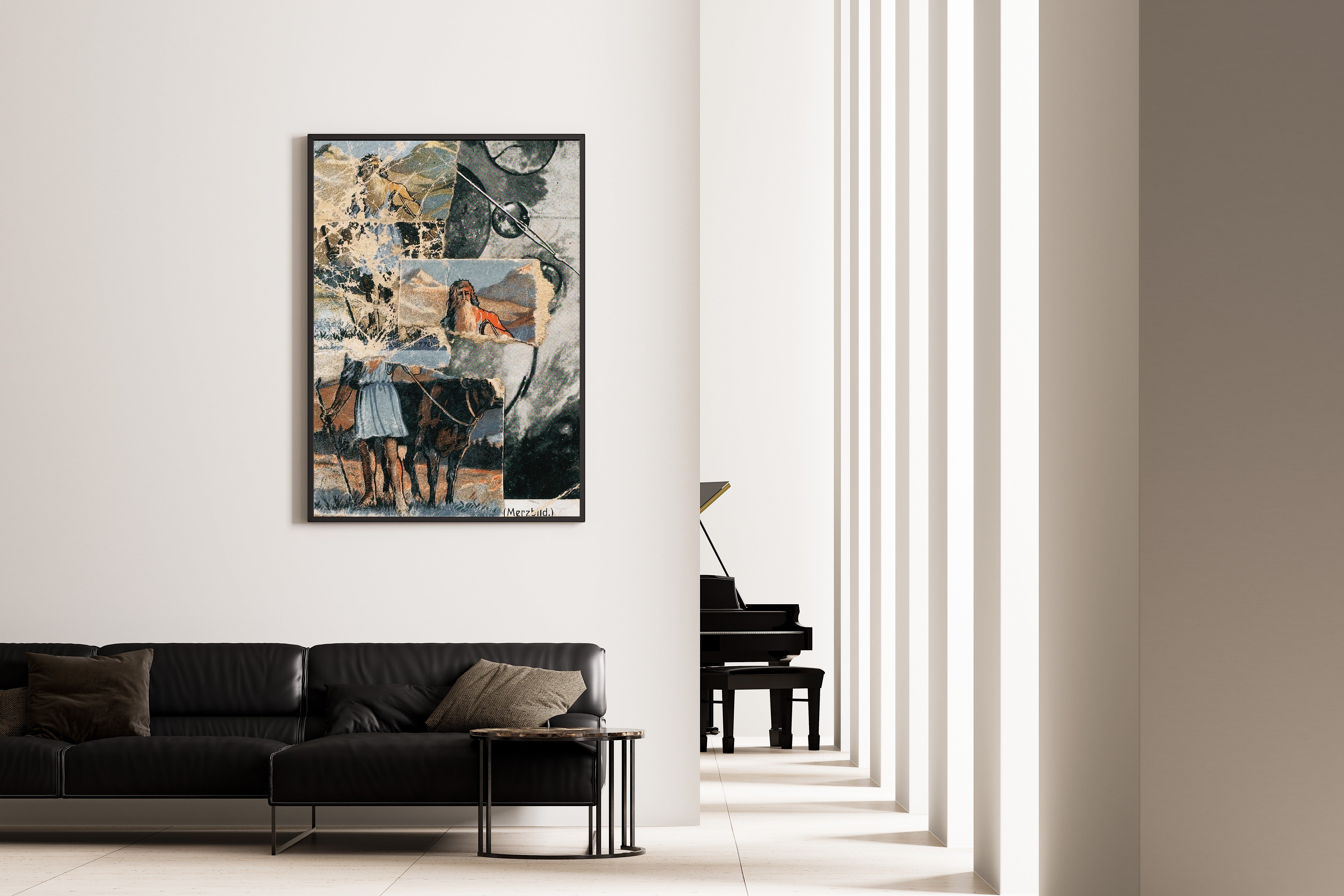 Kurt Schwitters — Sans Titre (Collagierte Bildpostkarte Das Kreisen) | Fine Art Print