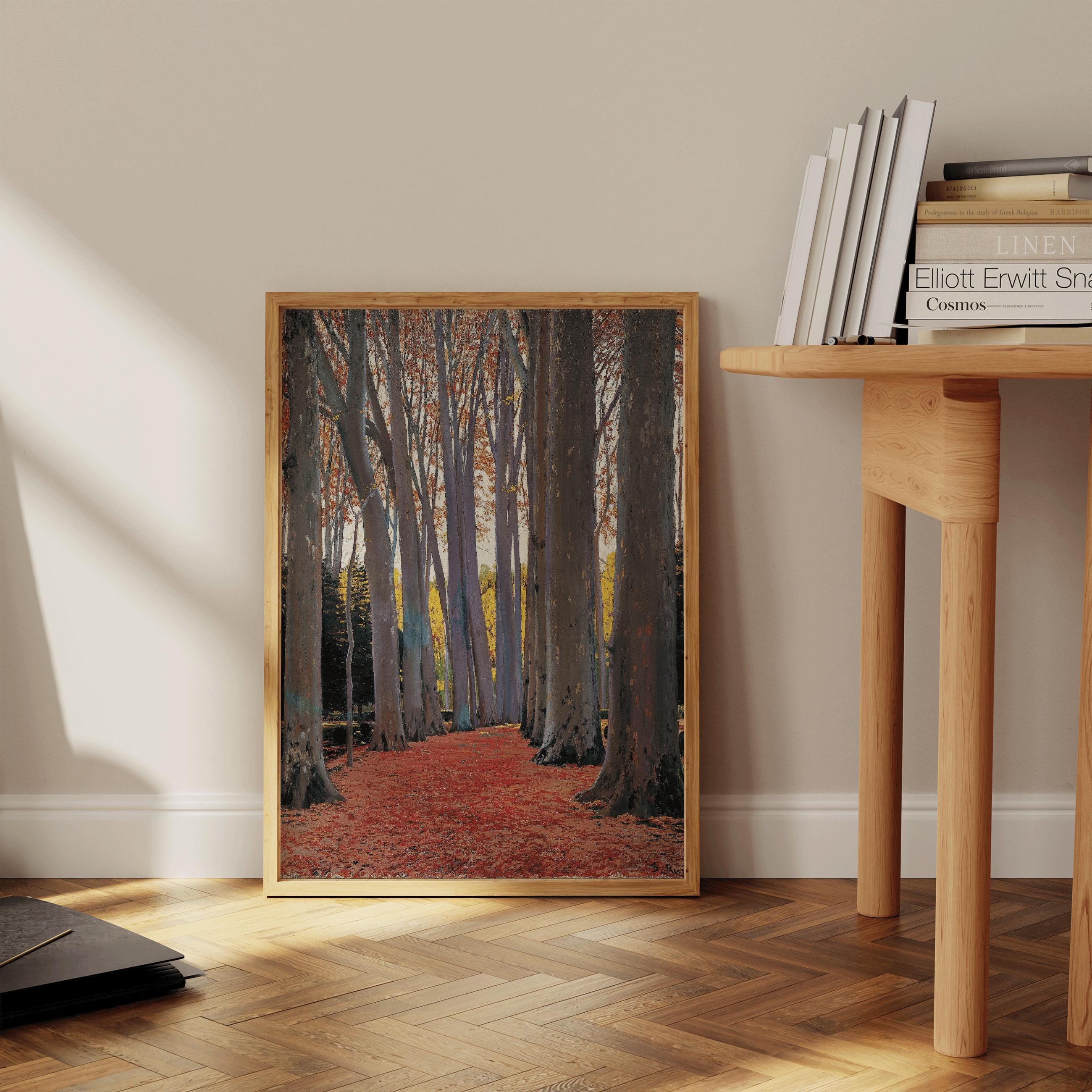 Santiago Rusiñol - Avenue of Plane Trees | One of our Most Gorgeous Prints | Classic Spanish Art (available framed or unframed) - 9ArtPrints