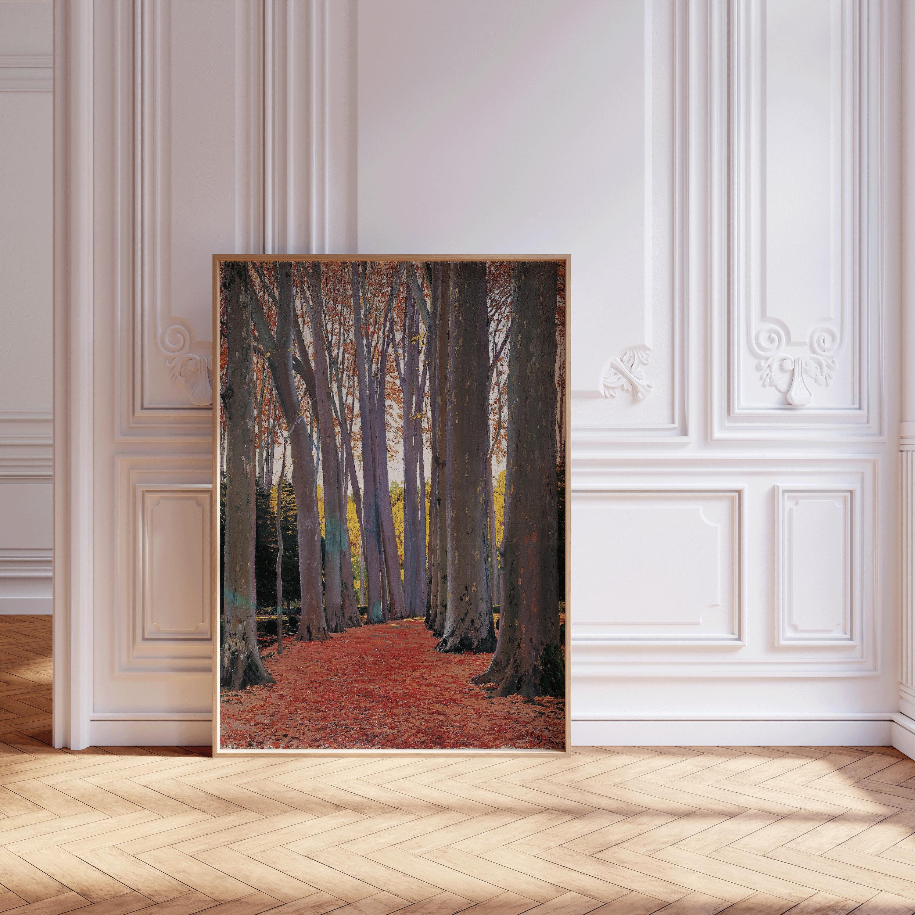 Santiago Rusiñol - Avenue of Plane Trees | One of our Most Gorgeous Prints | Classic Spanish Art (available framed or unframed) - 9ArtPrints