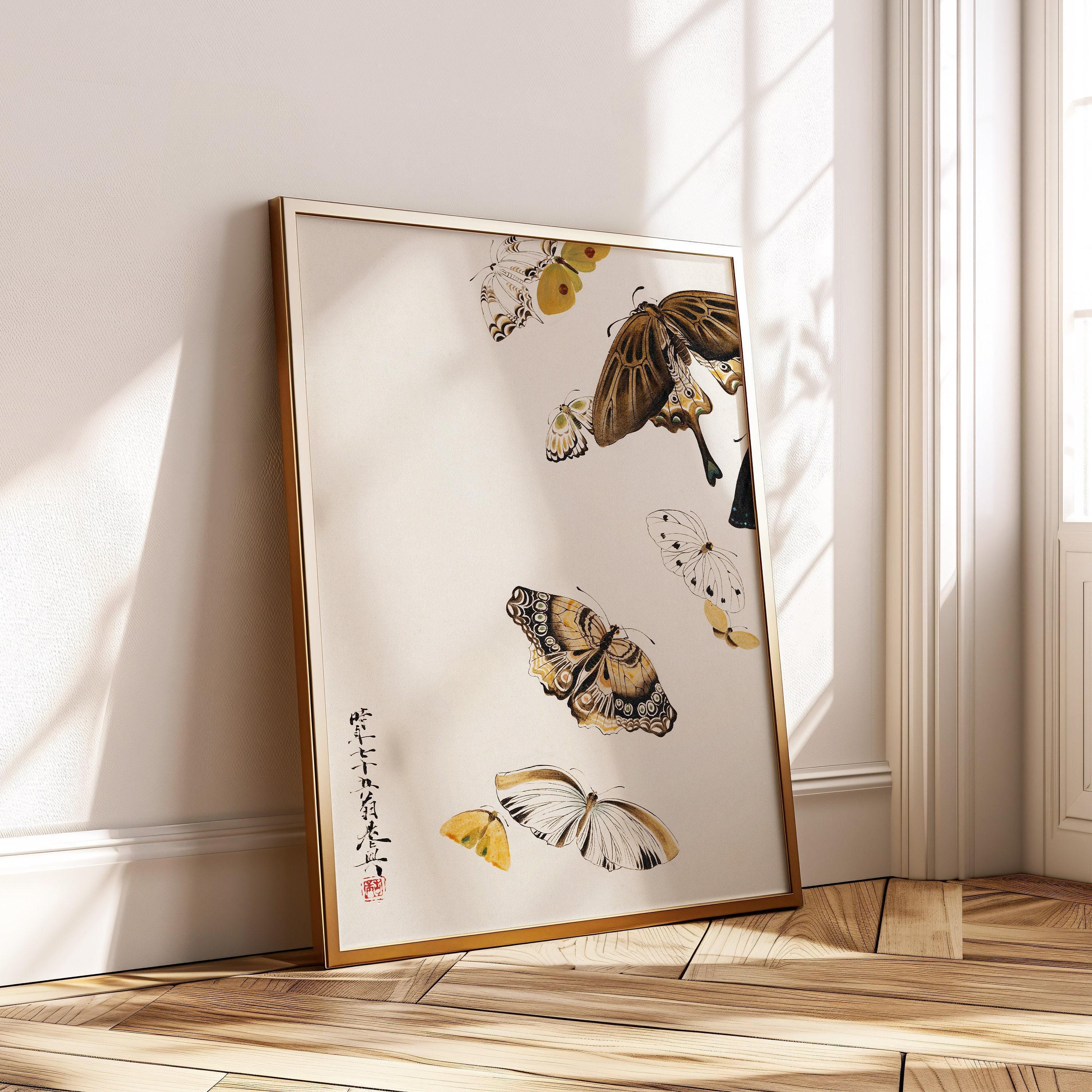 Shibata Zeshin - Butterflies | PREMIUM GICLÉE PRINT | Vintage Japanese Woodblock Art (available handframed ready to hang or unframed) - 9ArtPrints