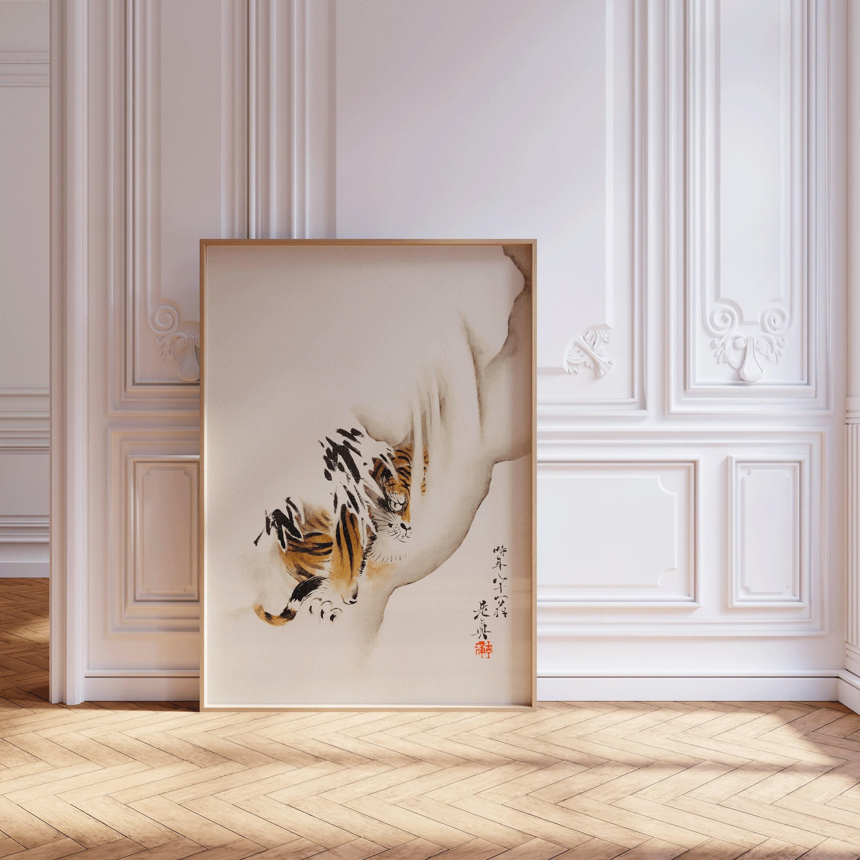 Shibata Zeshin - Tiger | PRINT | Vintage Japanese Woodblock Art (available handframed ready to hang or unframed) - 9ArtPrints