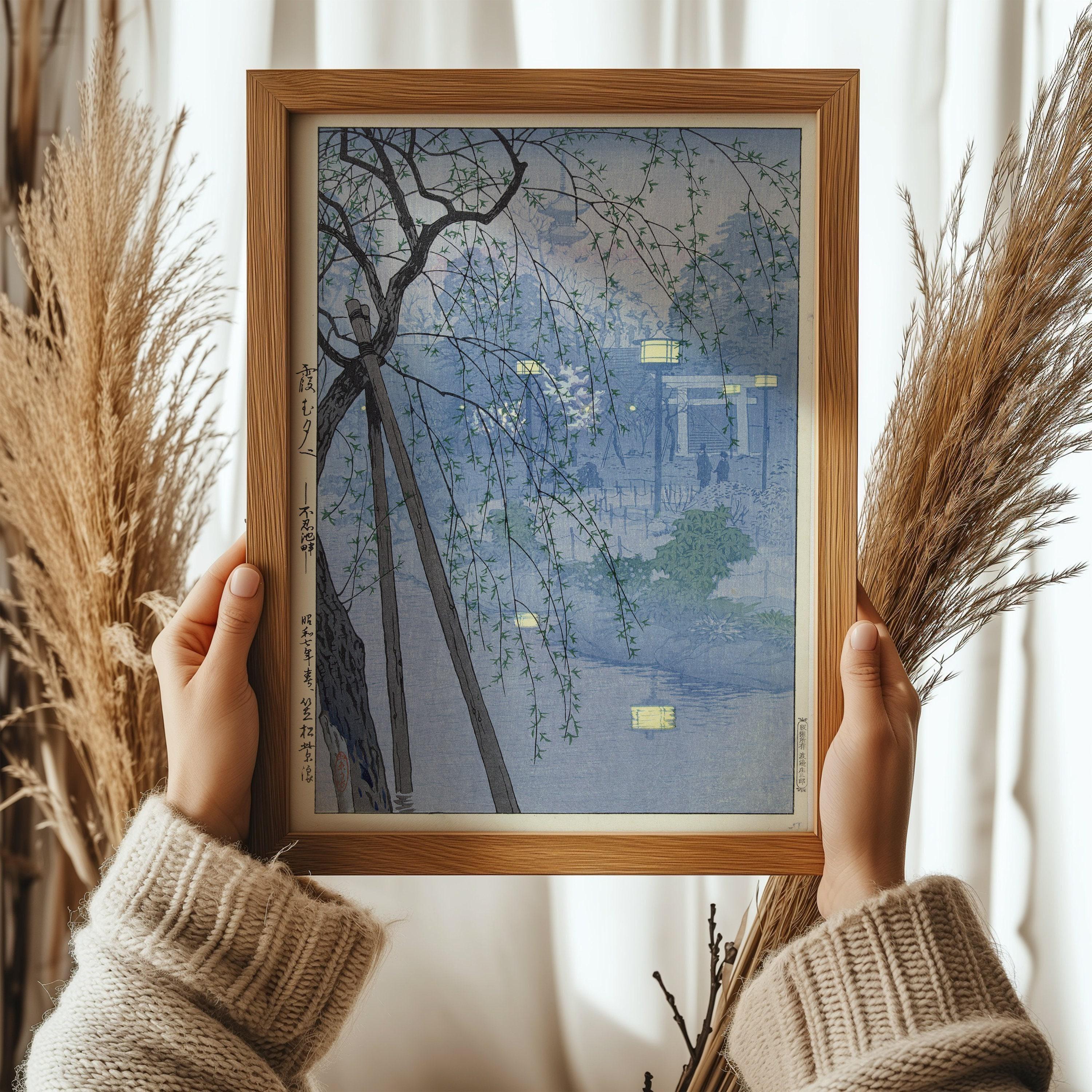 Shiro Kasamatsu - Evening at Shinobazu Pond | PRINT | Our Customer Favourite Vintage Japanese Woodblock Art available framed - 9ArtPrints