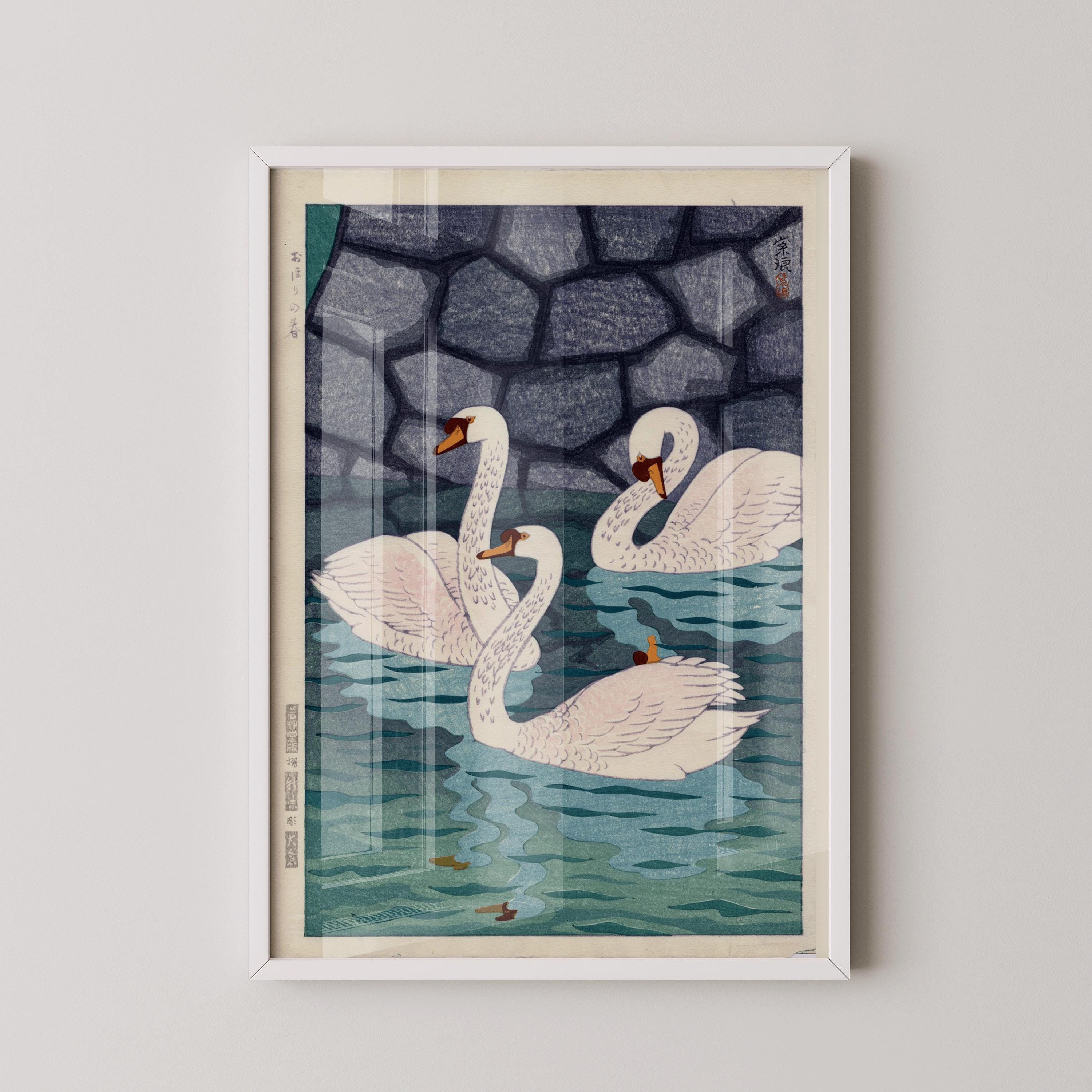 Shiro Kasamatsu - Spring in the Moat | PRINT | An Exceptionally Beautiful Vintage Japanese Woodblock Art (available framed) - 9ArtPrints