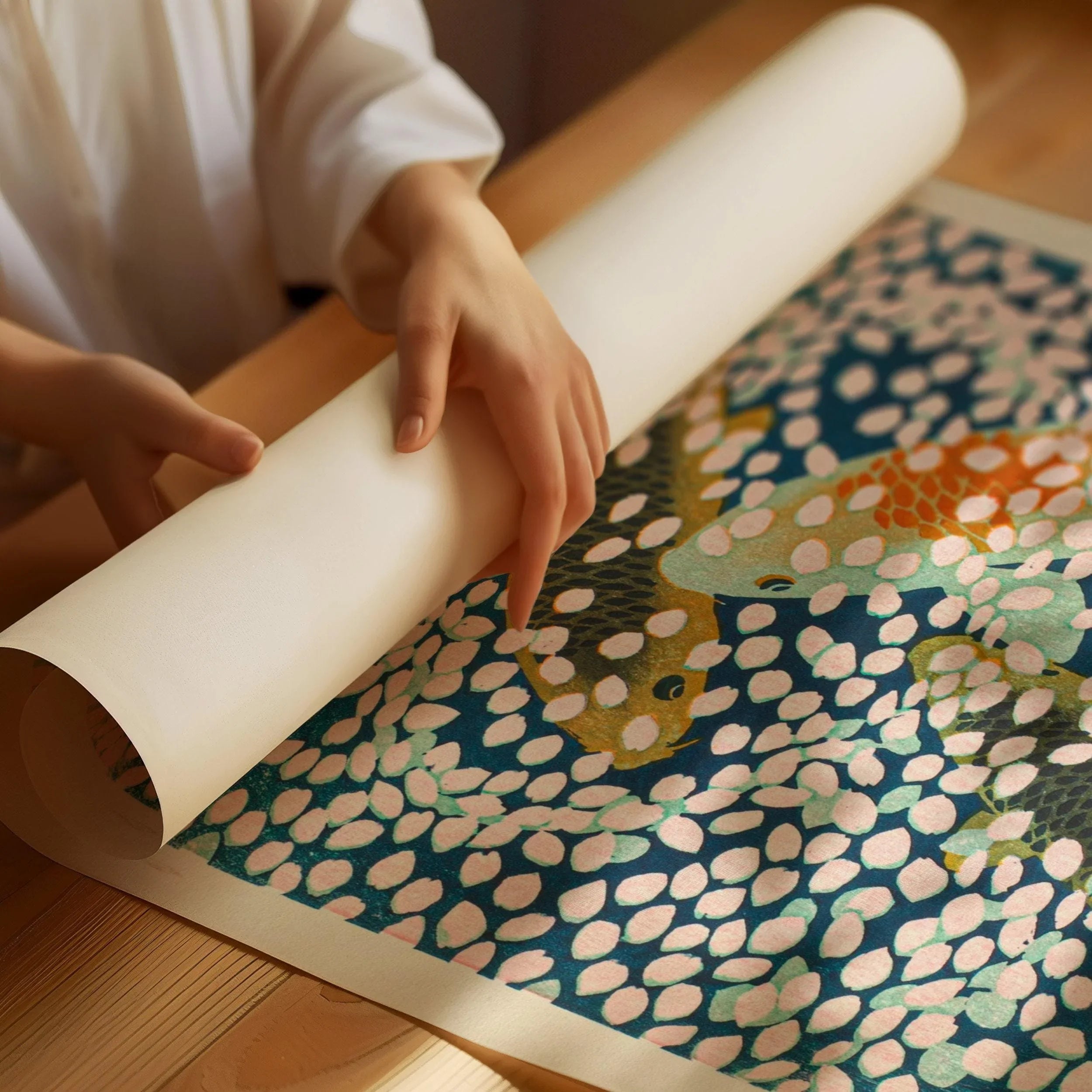 Shiro Kasamatsu's Wave of Petals | PRINT | Our Most Exceptionally Beautiful Vintage Japanese Woodblock Art | Available framed - 9ArtPrints