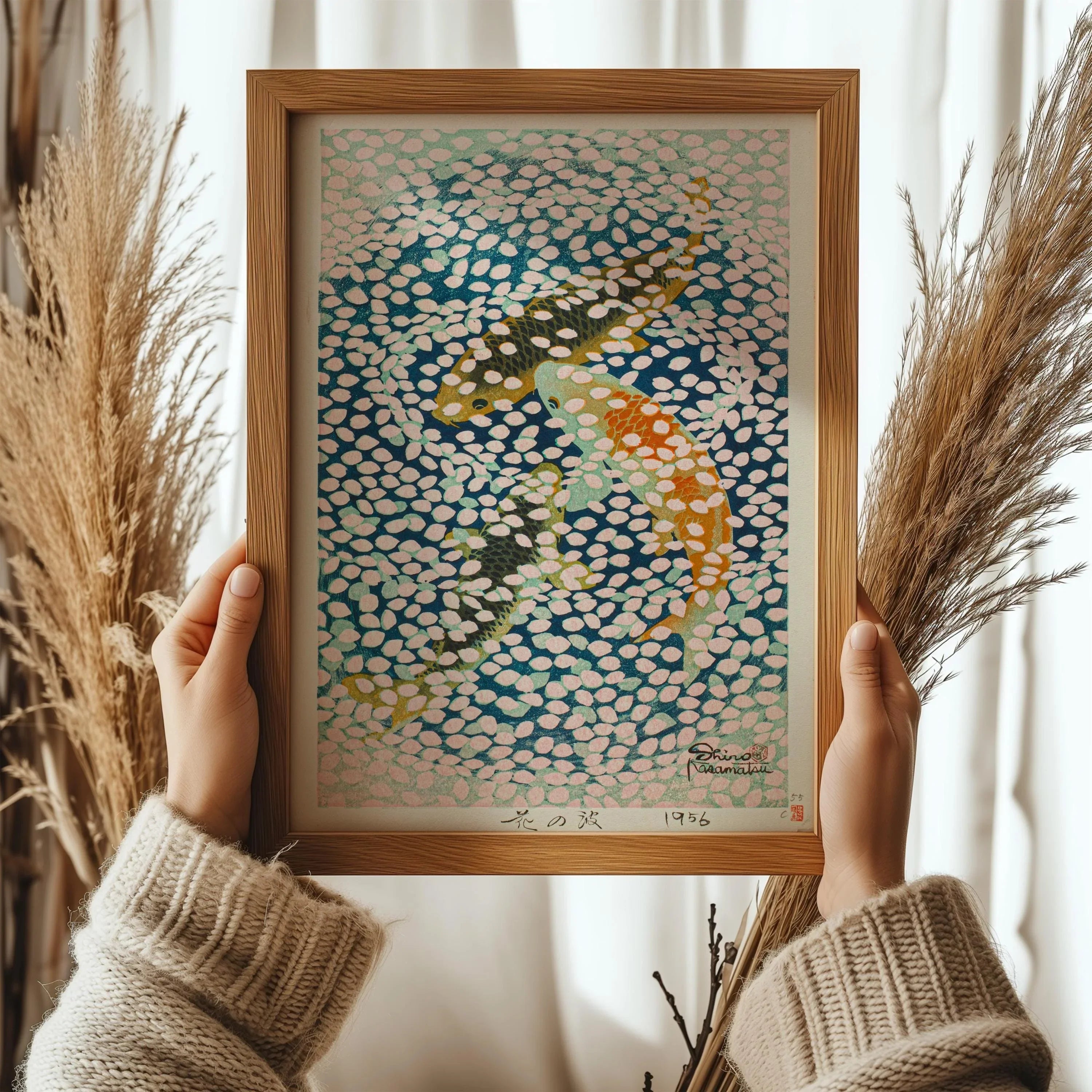 Shiro Kasamatsu's Wave of Petals | PRINT | Our Most Exceptionally Beautiful Vintage Japanese Woodblock Art | Available framed - 9ArtPrints