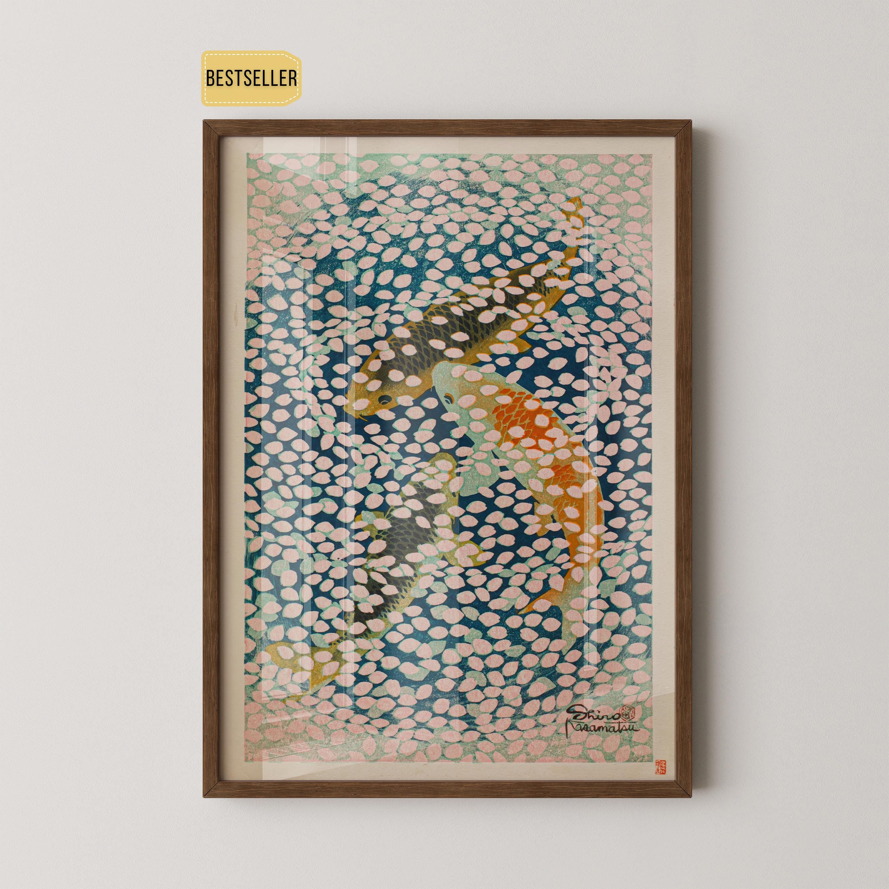 Shiro Kasamatsu's Wave of Petals | PRINT | Our Most Exceptionally Beautiful Vintage Japanese Woodblock Art | Available framed - 9ArtPrints