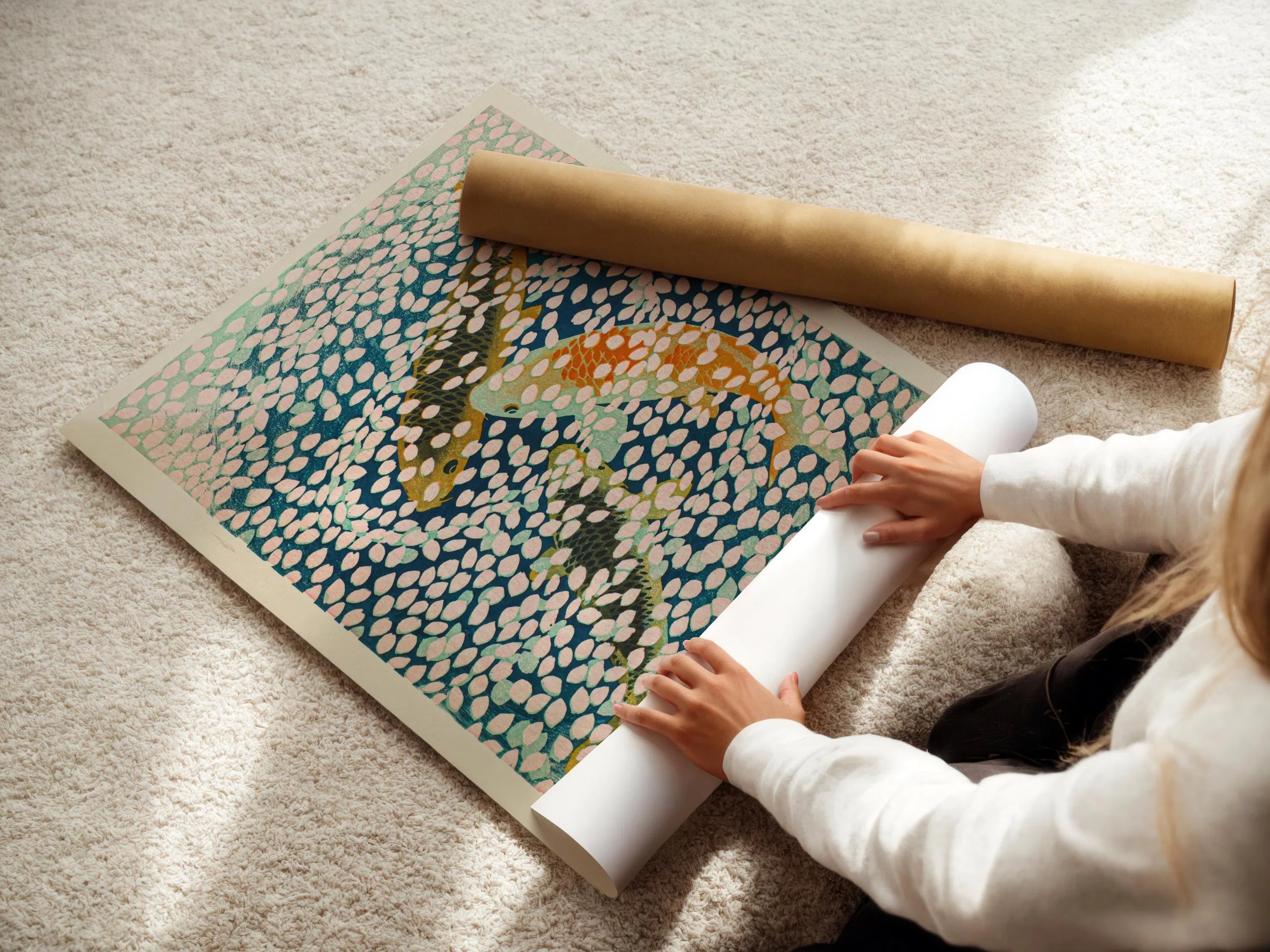 Shiro Kasamatsu's Wave of Petals | PRINT | Our Most Exceptionally Beautiful Vintage Japanese Woodblock Art | Available framed - 9ArtPrints