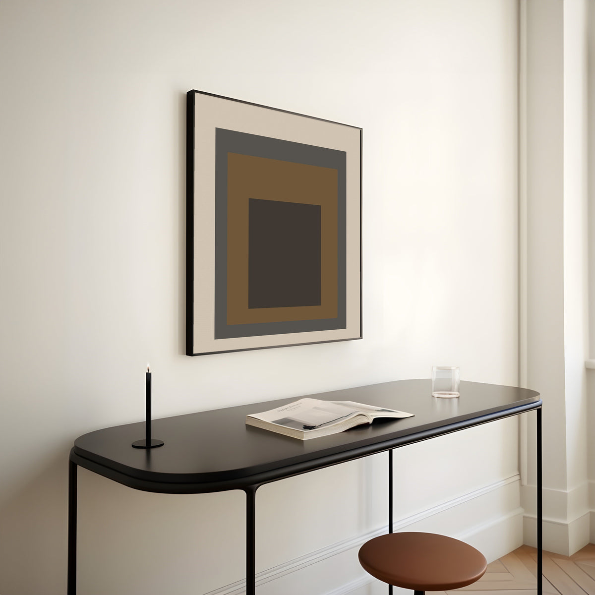 Sienna — Homage to the Square | Mid-Century Modern Art Print - 9ArtPrints