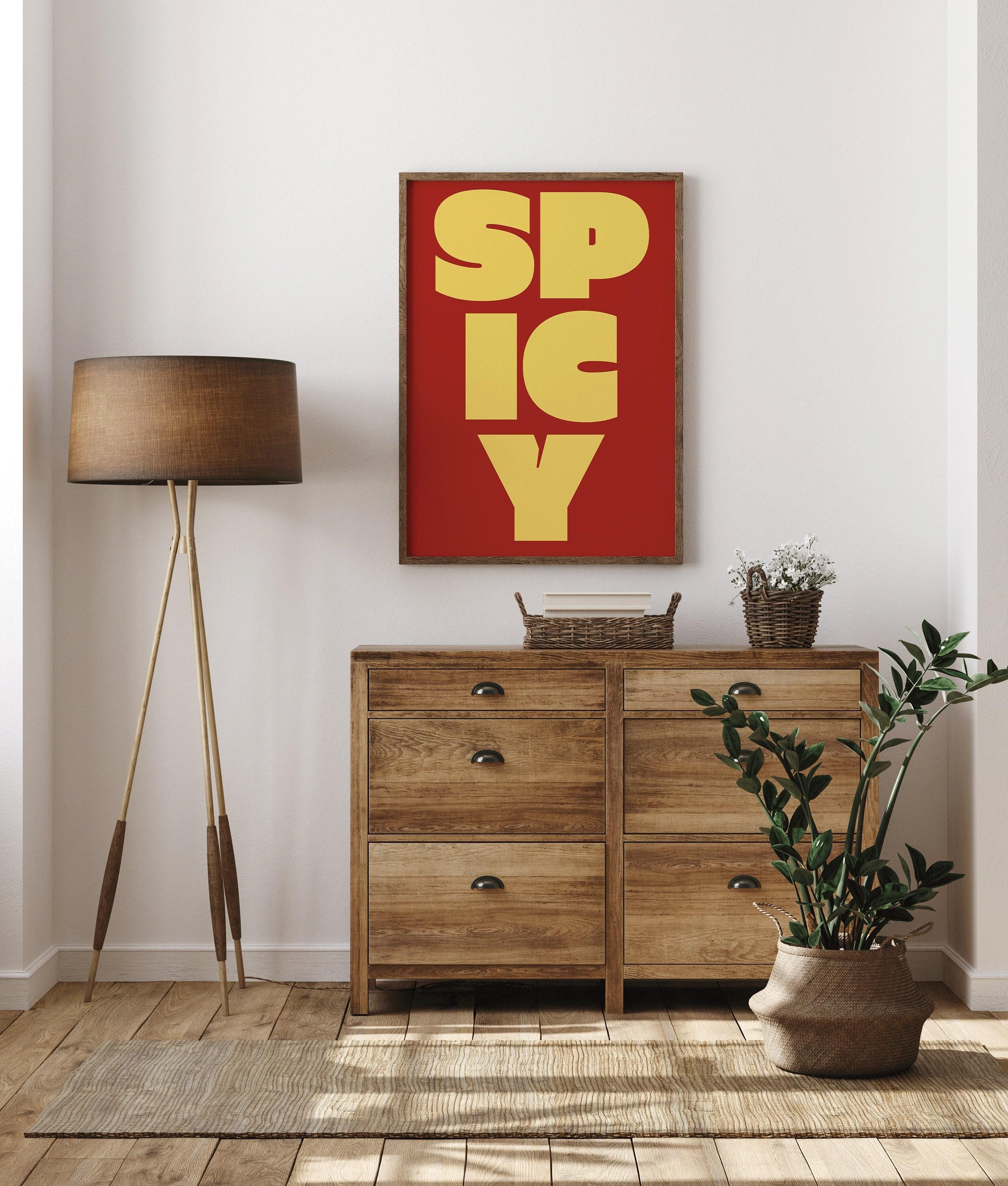 SPICY - Typography Poster PREMIUM GICLÉE Print (available handframed or unframed) - 9ArtPrints