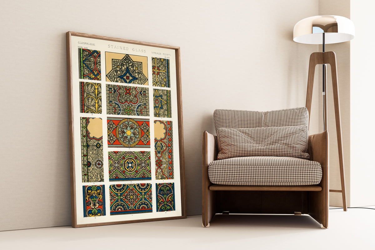 Owen Jones — Stained Glass, from The Grammar of Ornament | Ornament Plate Print