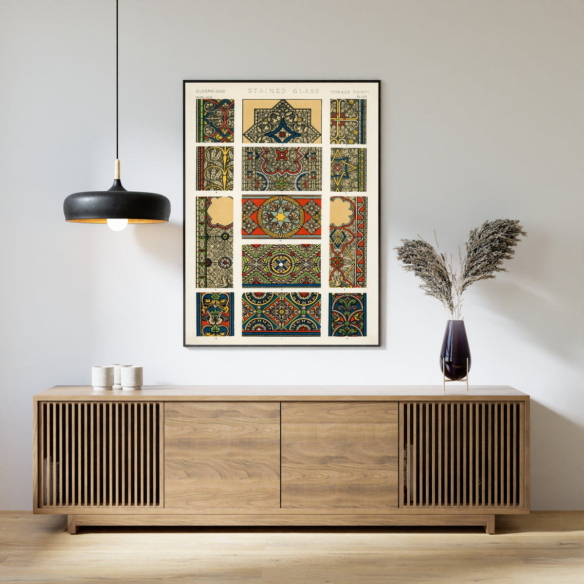 Owen Jones — Stained Glass, from The Grammar of Ornament | Ornament Plate Print