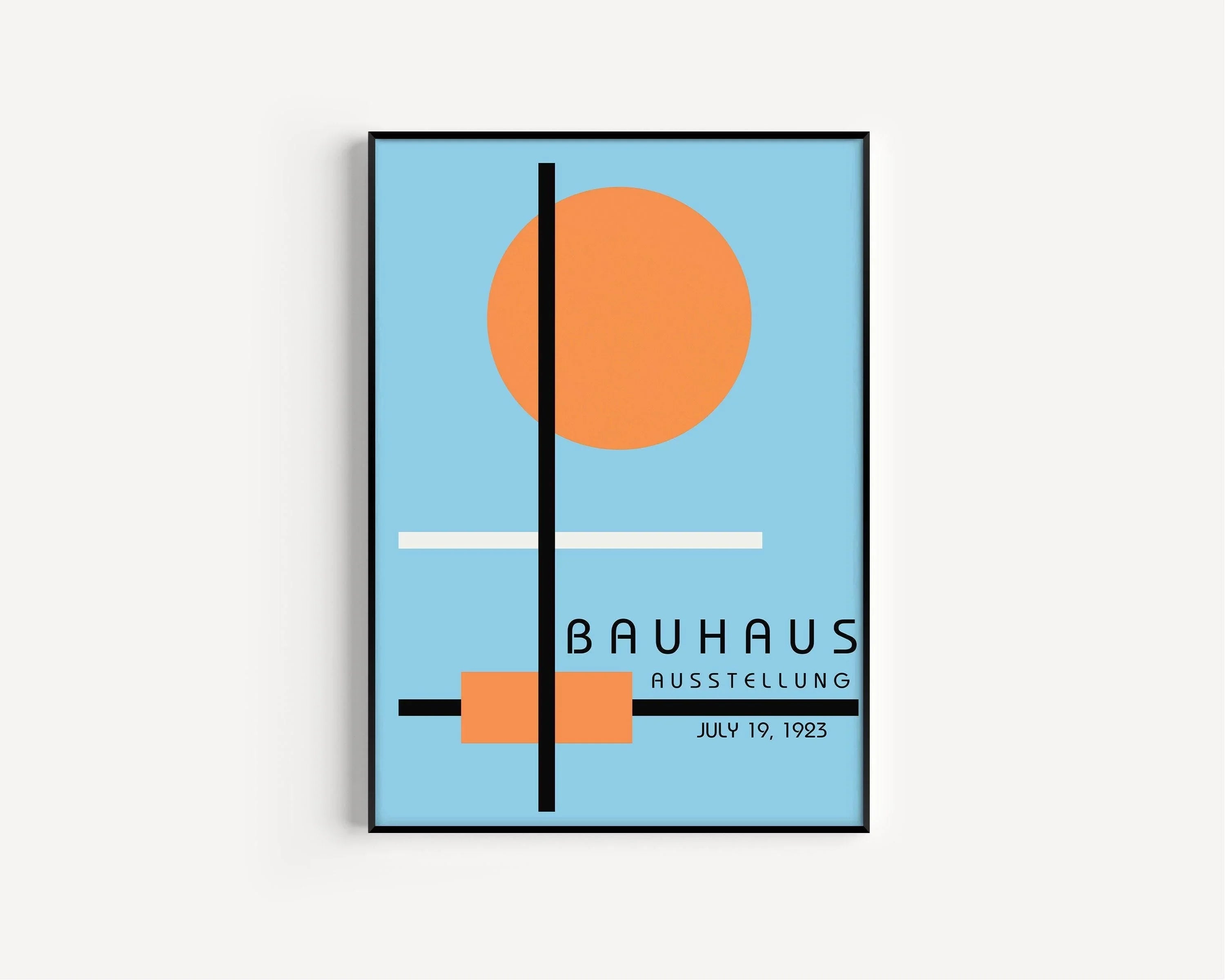 STATEMENT DUO Blue Bauhaus Mid - Century Modern Art Print Posters | | available framed - 9ArtPrints
