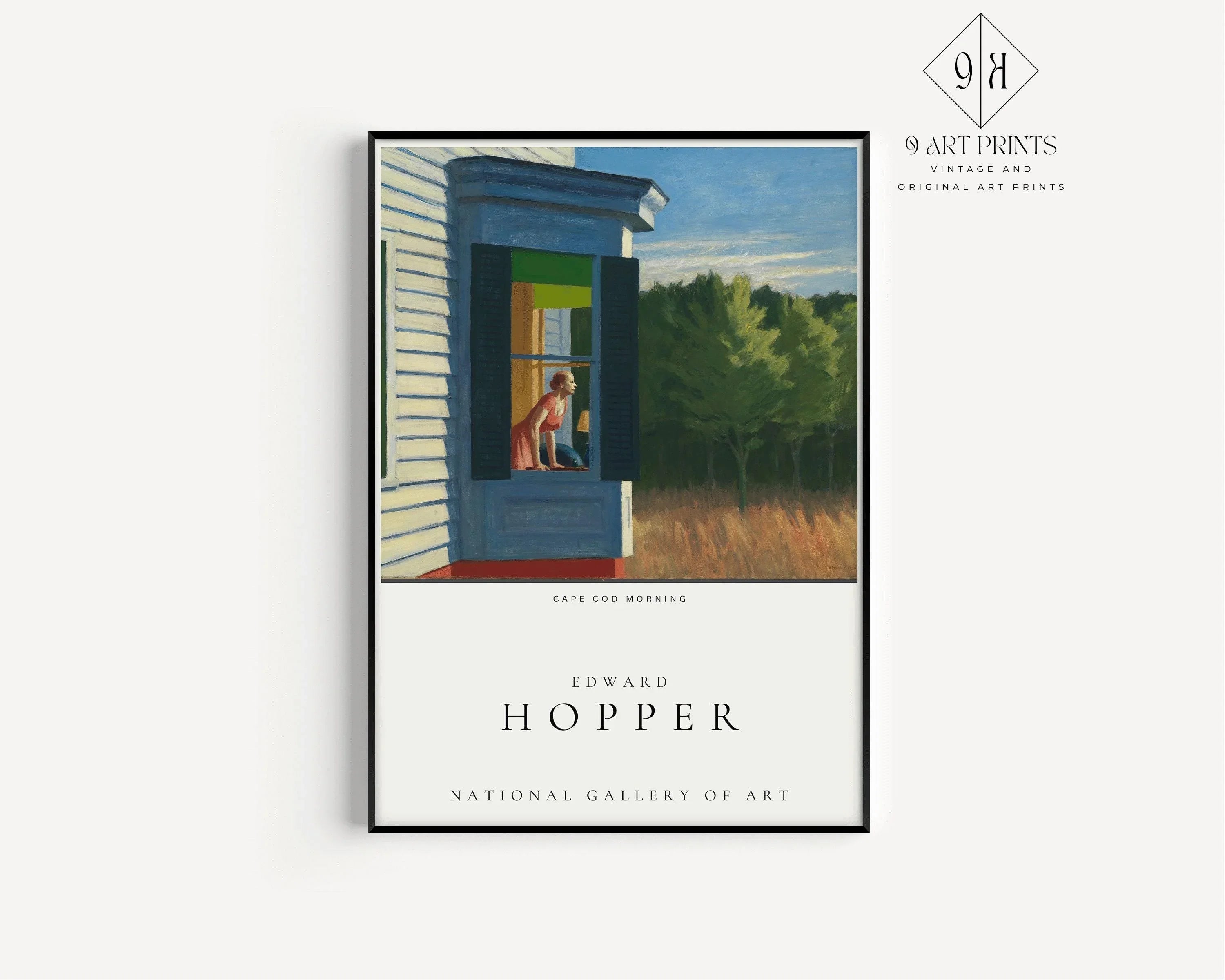 STATEMENT DUO Edward Hopper - Cape Cod Morning and Evening | | Exhibition Posters American Realist Art available framed - 9ArtPrints