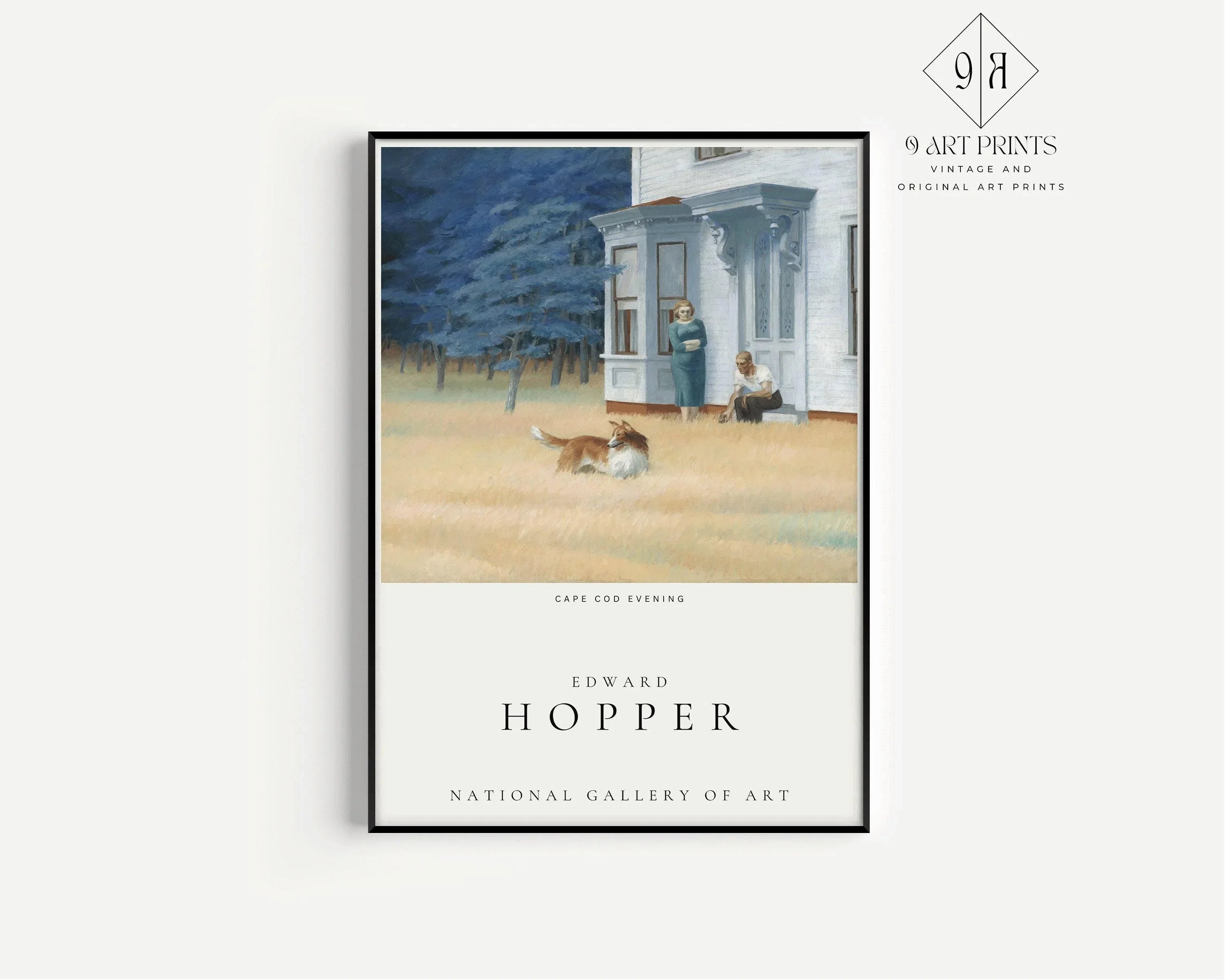 STATEMENT DUO Edward Hopper - Cape Cod Morning and Evening | | Exhibition Posters American Realist Art available framed - 9ArtPrints