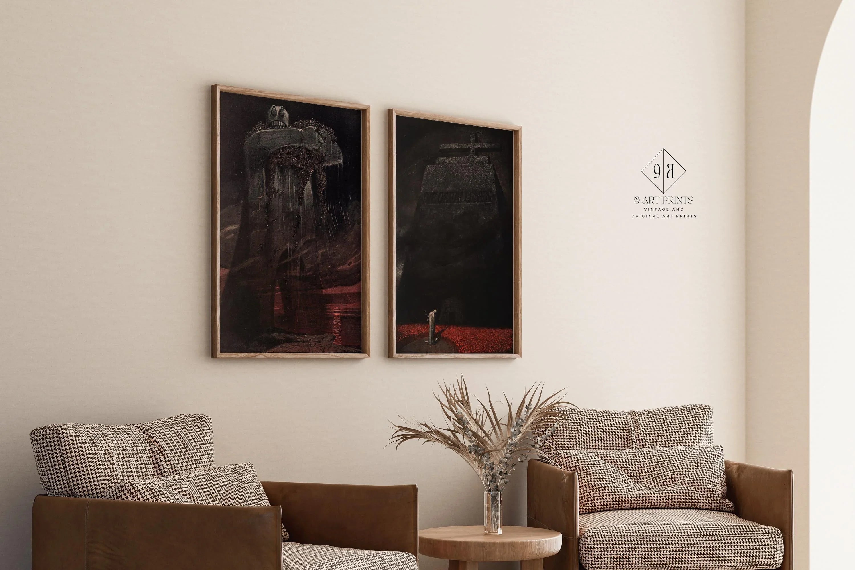 STATEMENT DUO Fritz Gareis – The 20th Century & The Fallen| Haunting World War 1 Expressionist Dark Symbolist Art Available Framed - 9ArtPrints