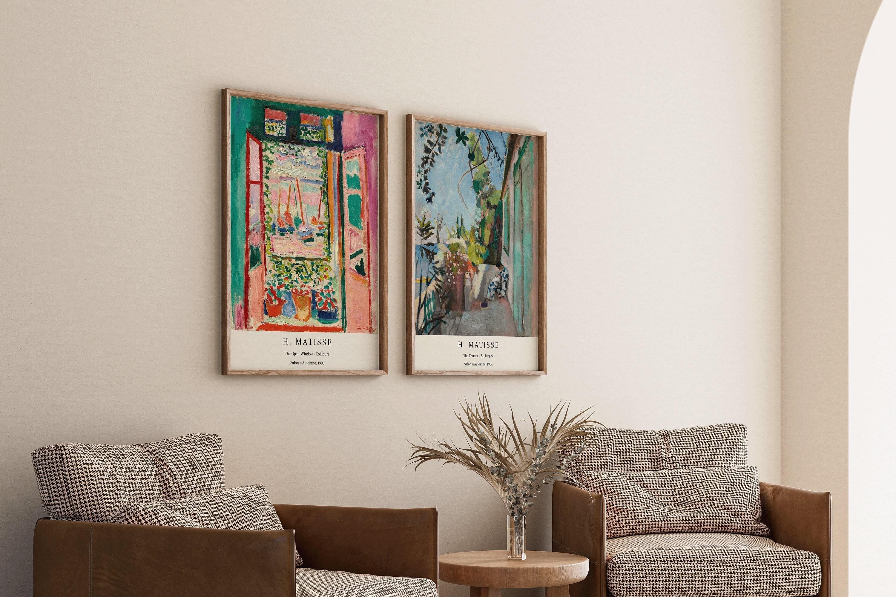 STATEMENT DUO Henri Matisse Prints | | St. Tropez and Open Window Collioure | Famous Art Prints available framed - 9ArtPrints