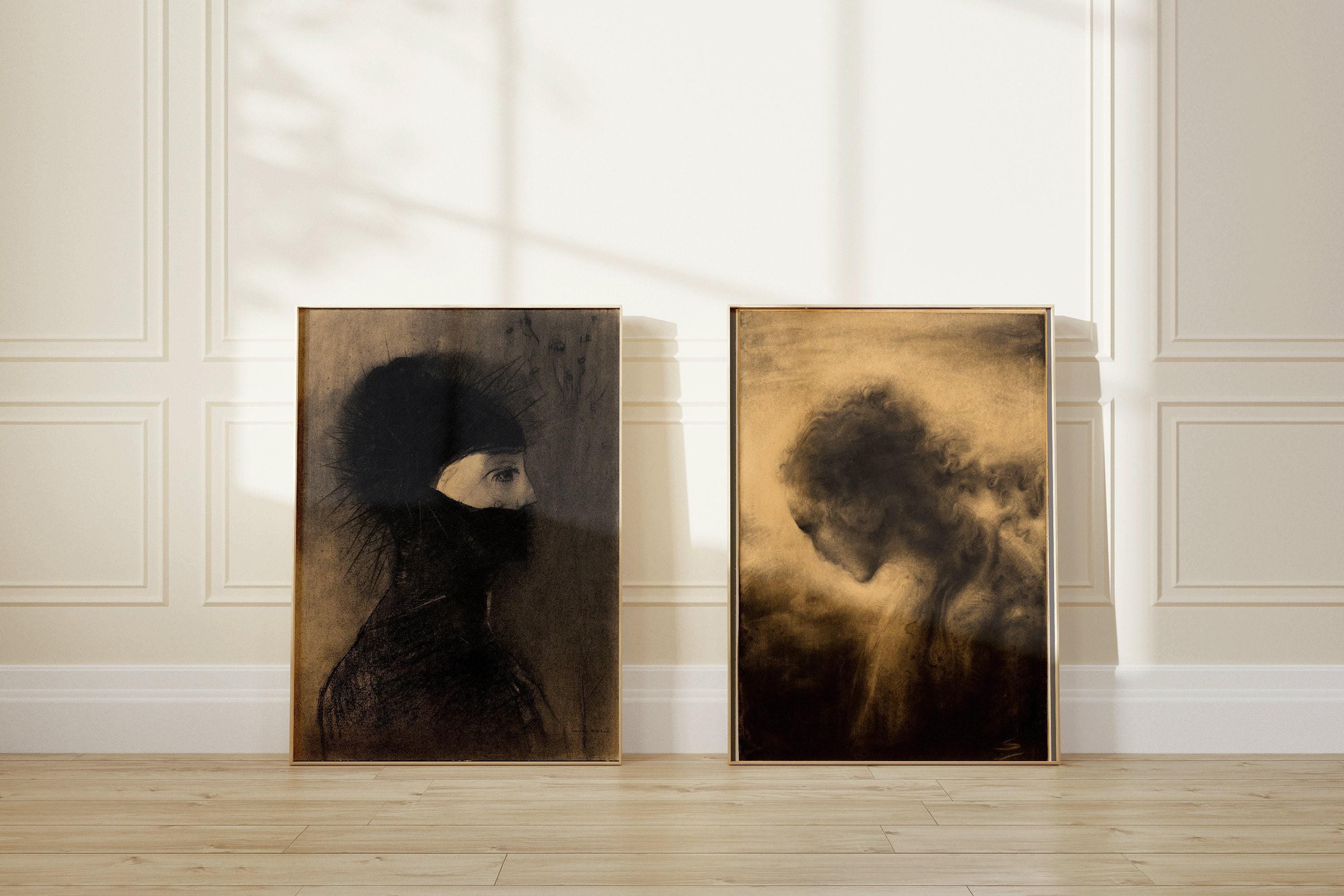 STATEMENT DUO Odilon Redon and Franz Stamkart - Armor and Contemplatie | | Dark Academia Style Surreal Art available framed - 9ArtPrints