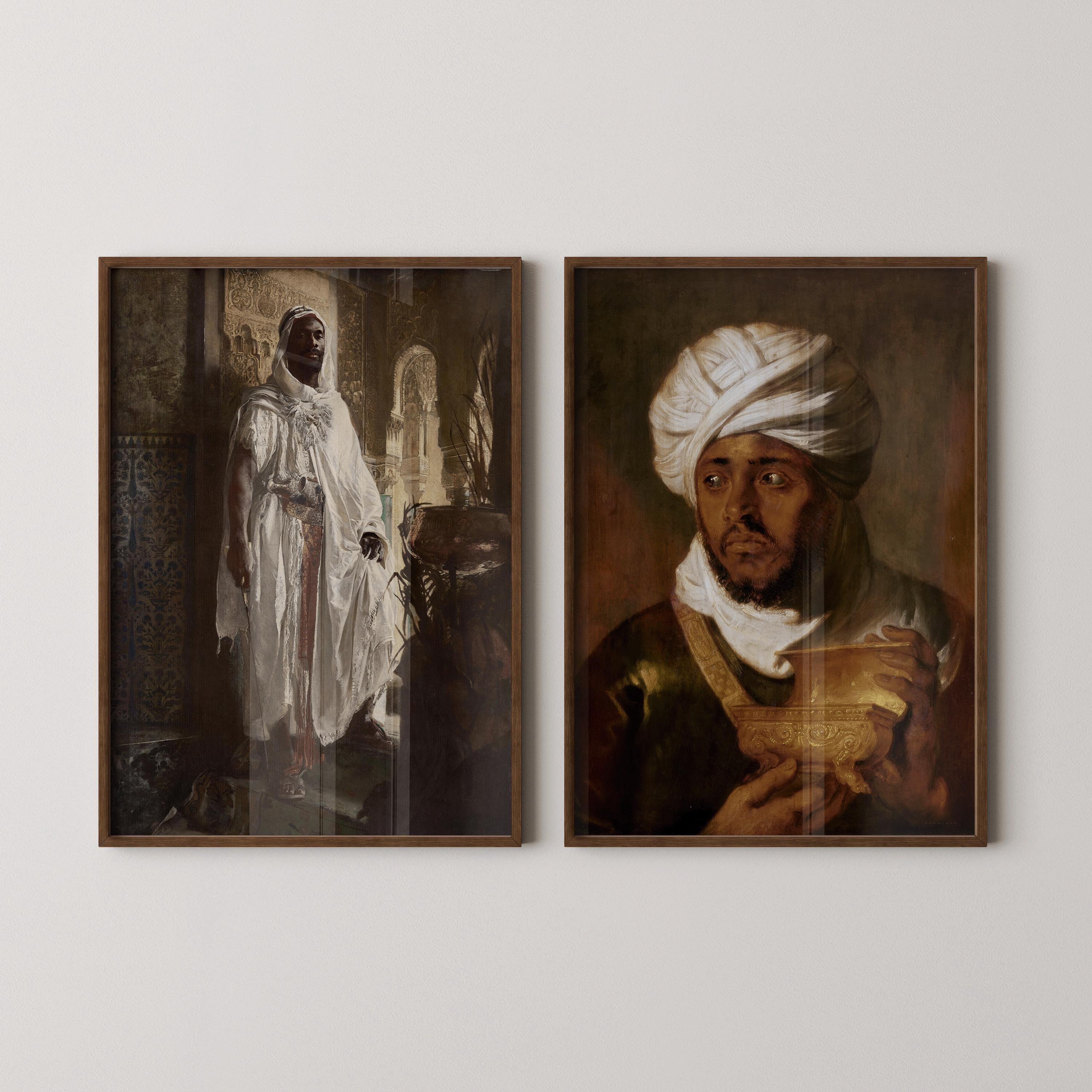 STATEMENT DUO Orientalist Art Prints - The Moorish Chief and The Moorish King | Edouard Charlemont and Rubens Art available framed - 9ArtPrints
