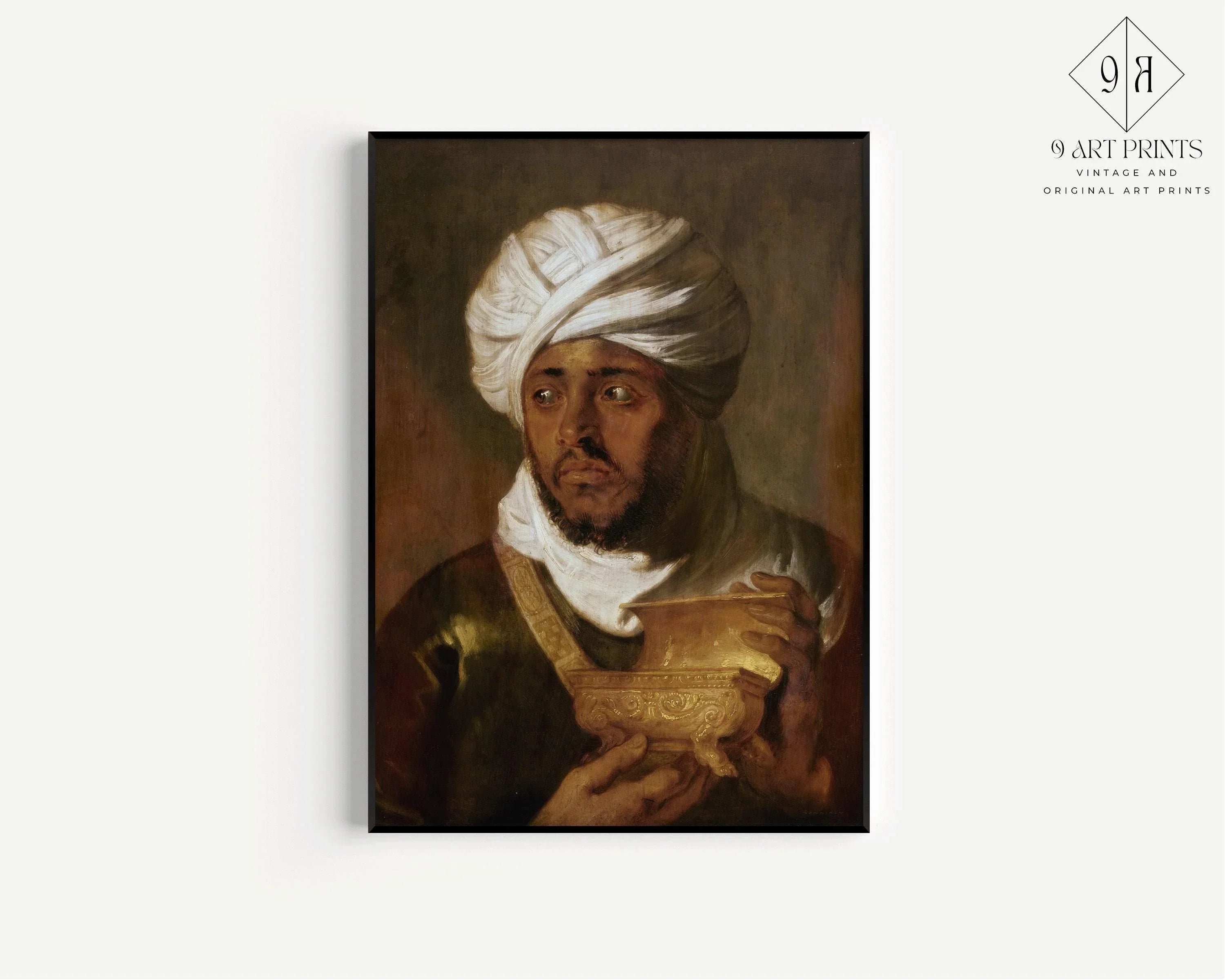 STATEMENT DUO Orientalist Art Prints - The Moorish Chief and The Moorish King | Edouard Charlemont and Rubens Art available framed - 9ArtPrints