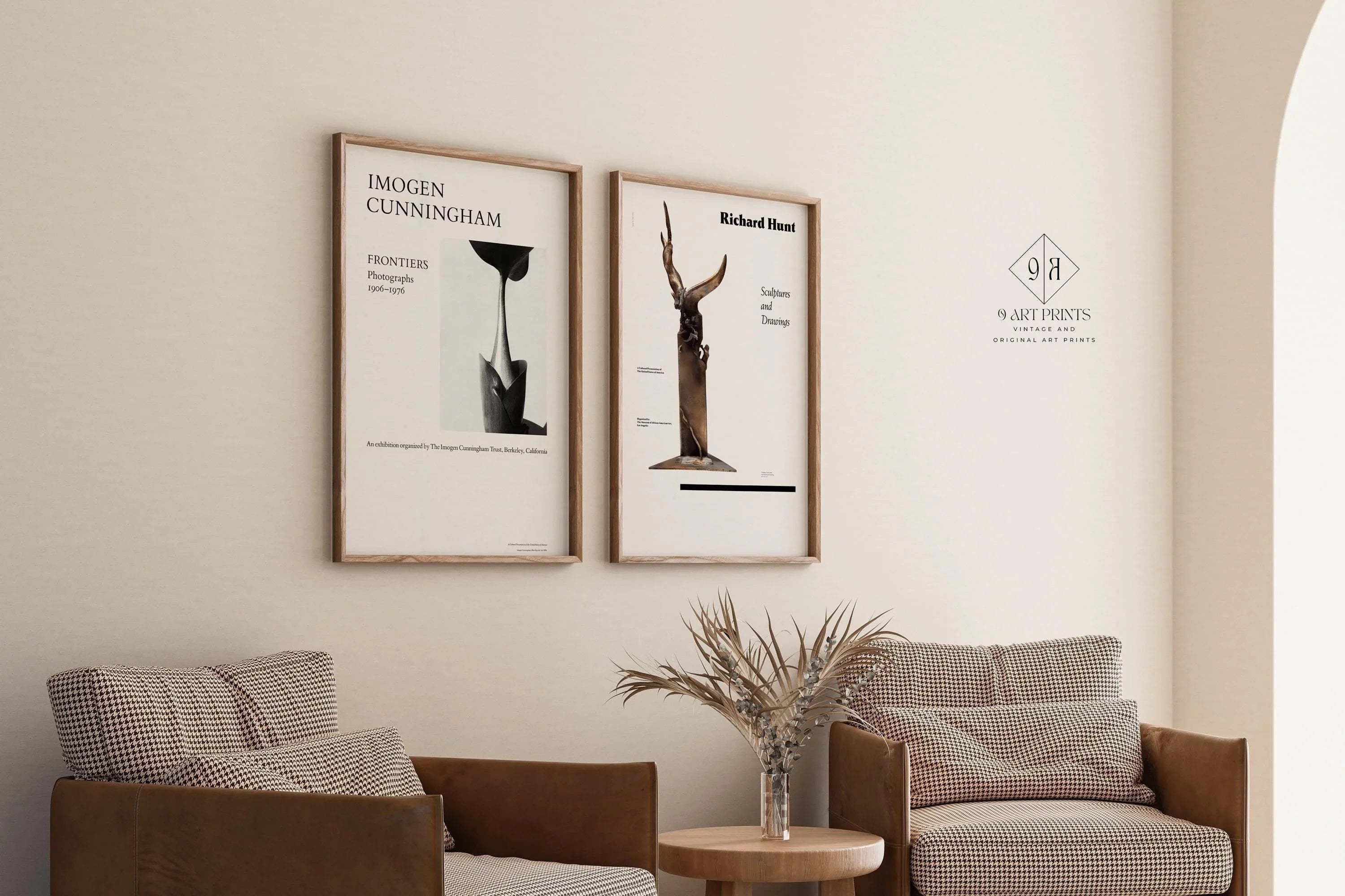 STATEMENT DUO USIA Posters - Imogen Cunningham and Richard Hunt | We Love This Gorgeous Minimalist Monochrome Set | Available framed - 9ArtPrints