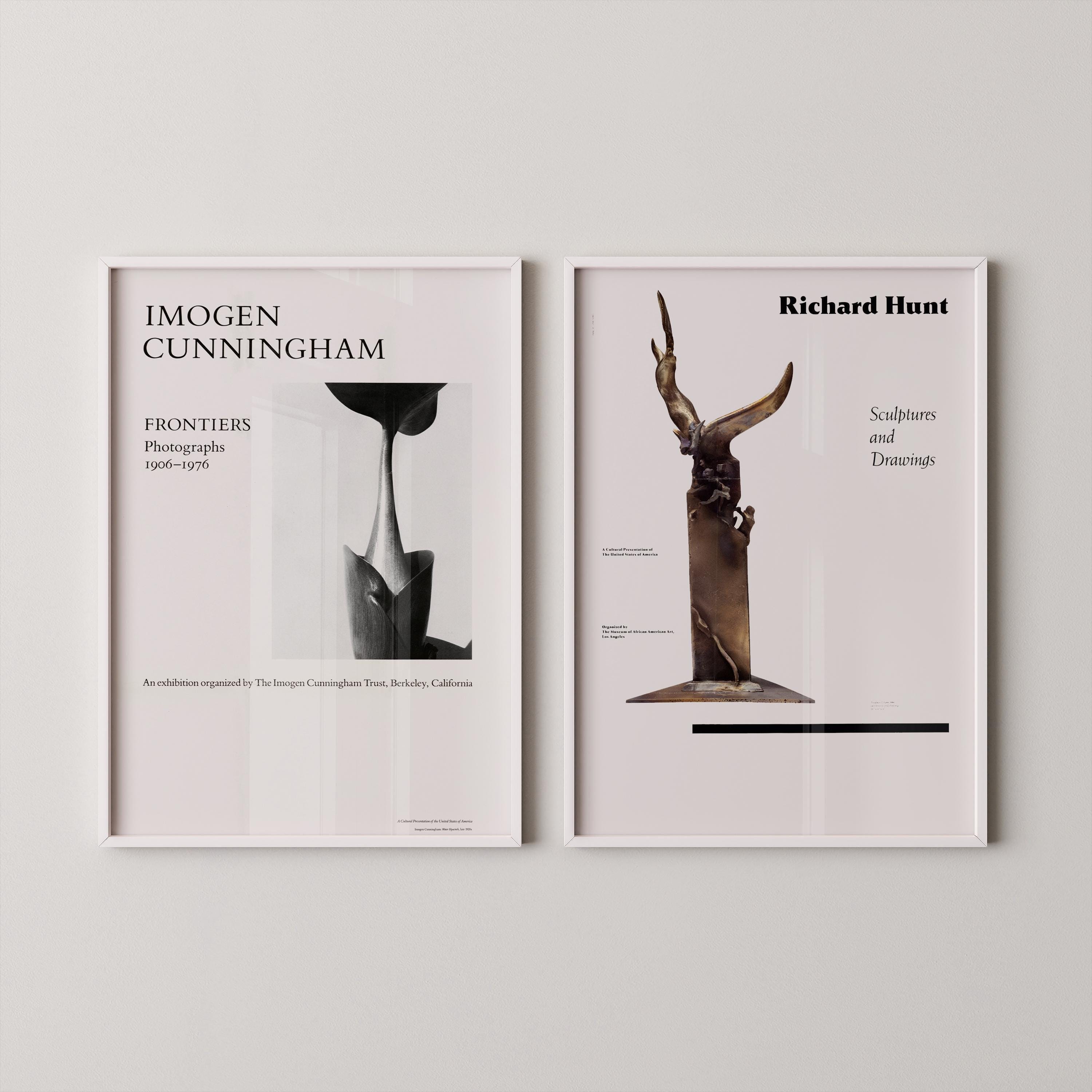 STATEMENT DUO USIA Posters - Imogen Cunningham and Richard Hunt | We Love This Gorgeous Minimalist Monochrome Set | Available framed - 9ArtPrints