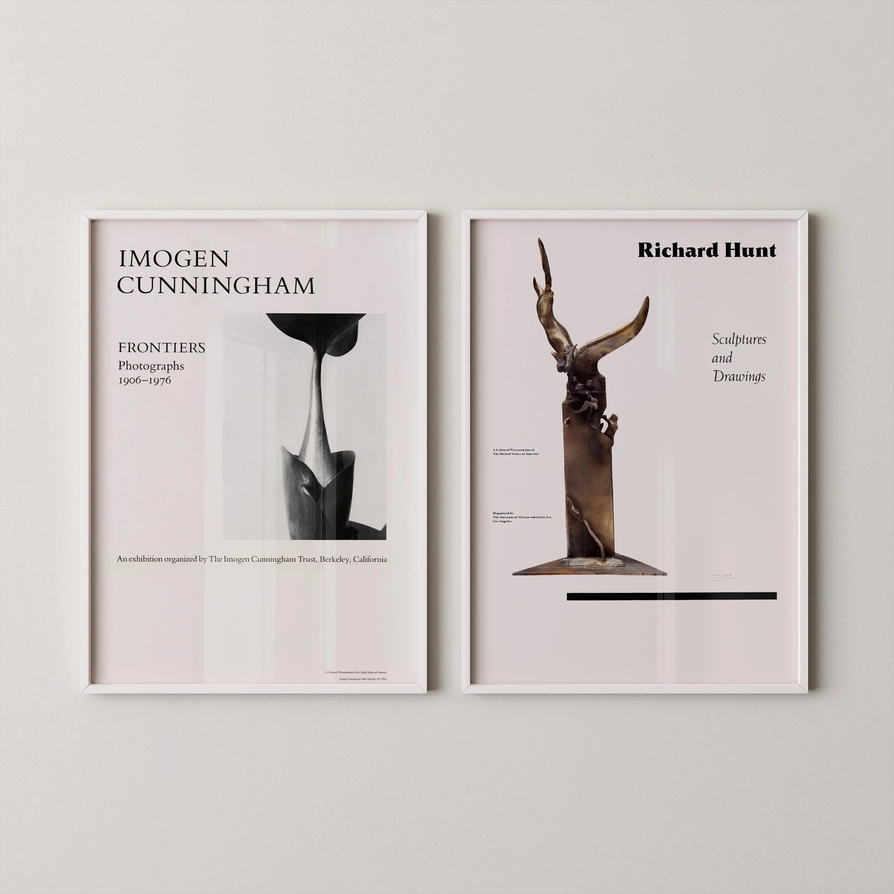 STATEMENT DUO USIA Posters - Imogen Cunningham and Richard Hunt | We Love This Gorgeous Minimalist Monochrome Set | Available framed - 9ArtPrints