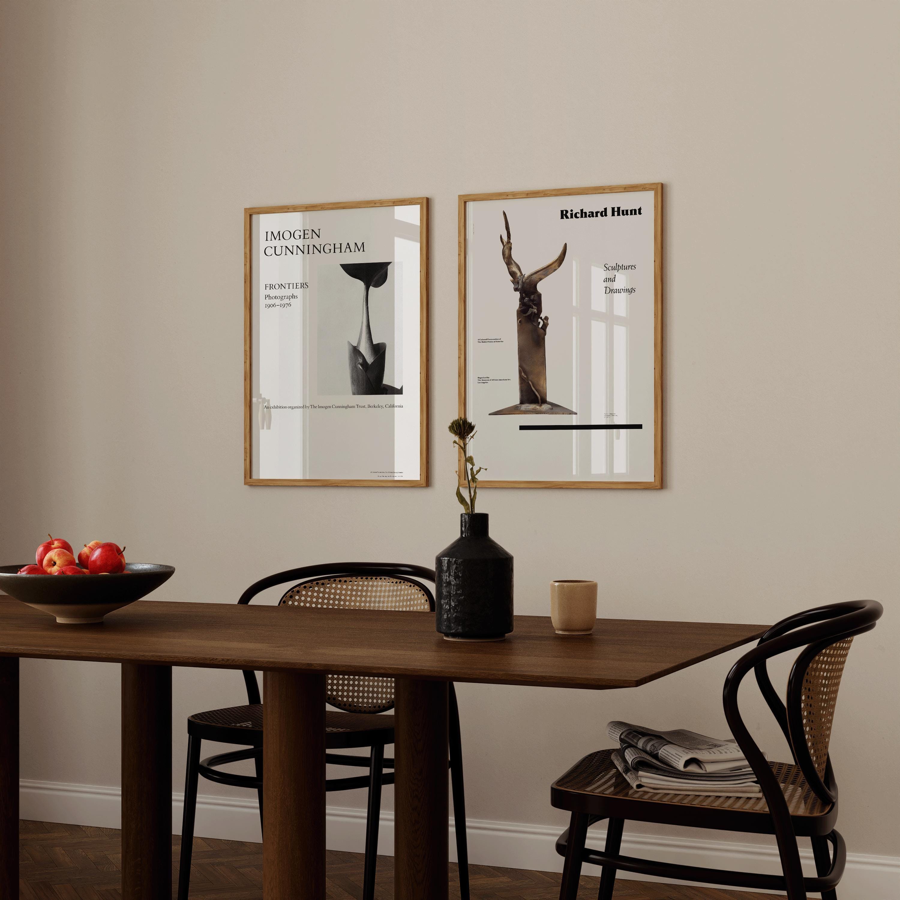 STATEMENT DUO USIA Posters - Imogen Cunningham and Richard Hunt | We Love This Gorgeous Minimalist Monochrome Set | Available framed - 9ArtPrints