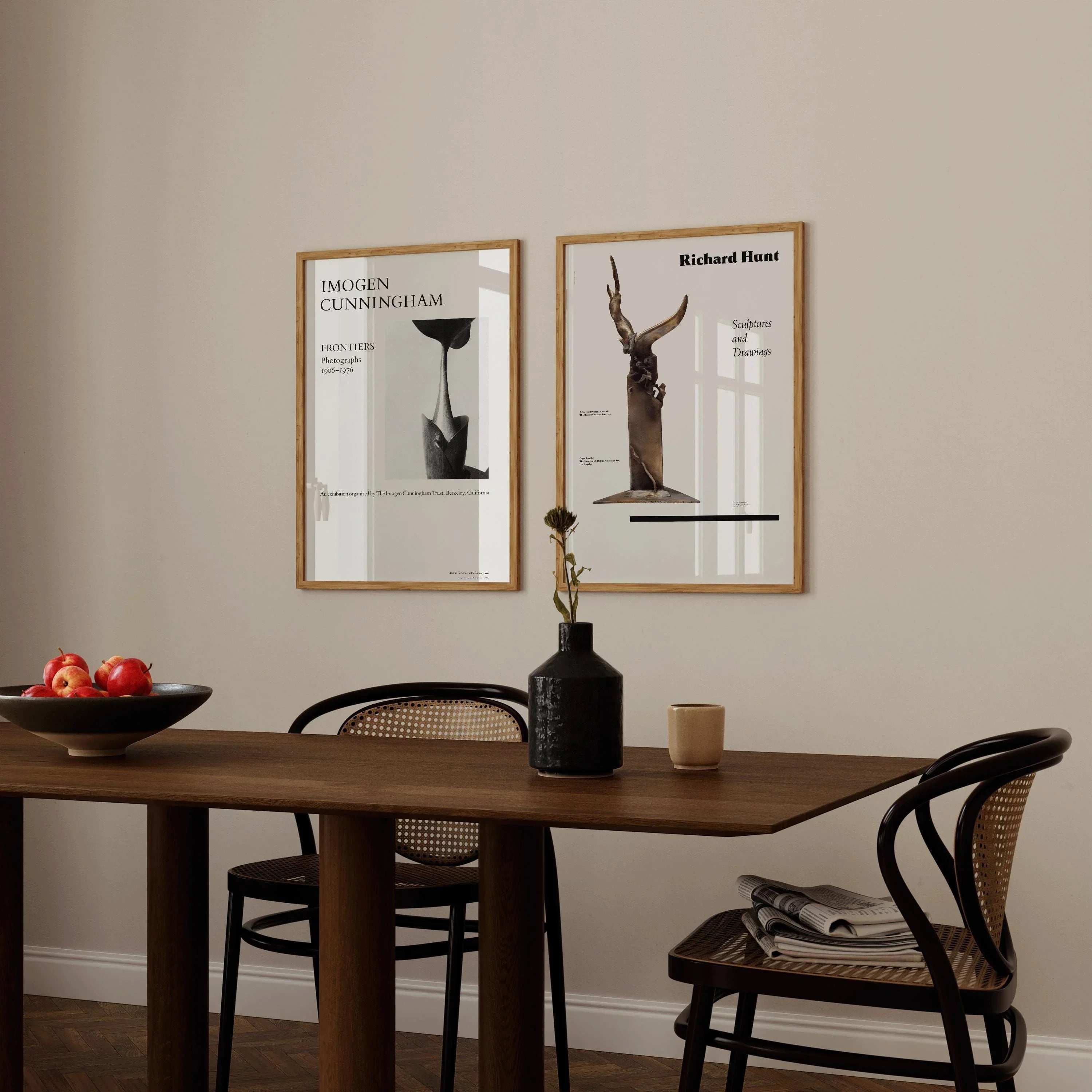 STATEMENT DUO USIA Posters - Imogen Cunningham and Richard Hunt | We Love This Gorgeous Minimalist Monochrome Set | Available framed - 9ArtPrints