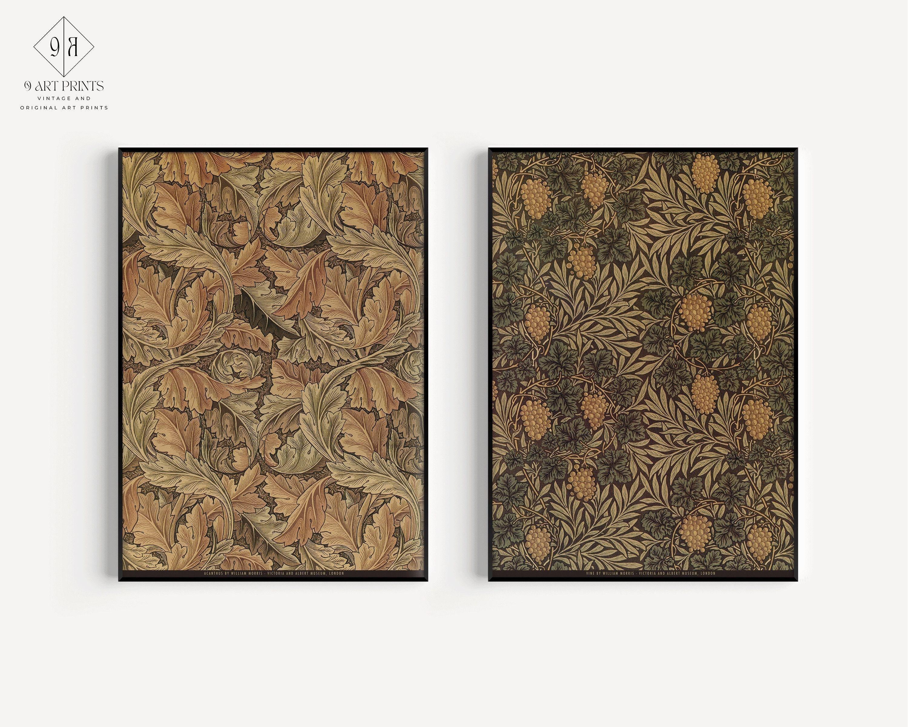 STATEMENT DUO William Morris Prints - Acanthus and Vine | | Vintage Botanical Patterns available framed - 9ArtPrints