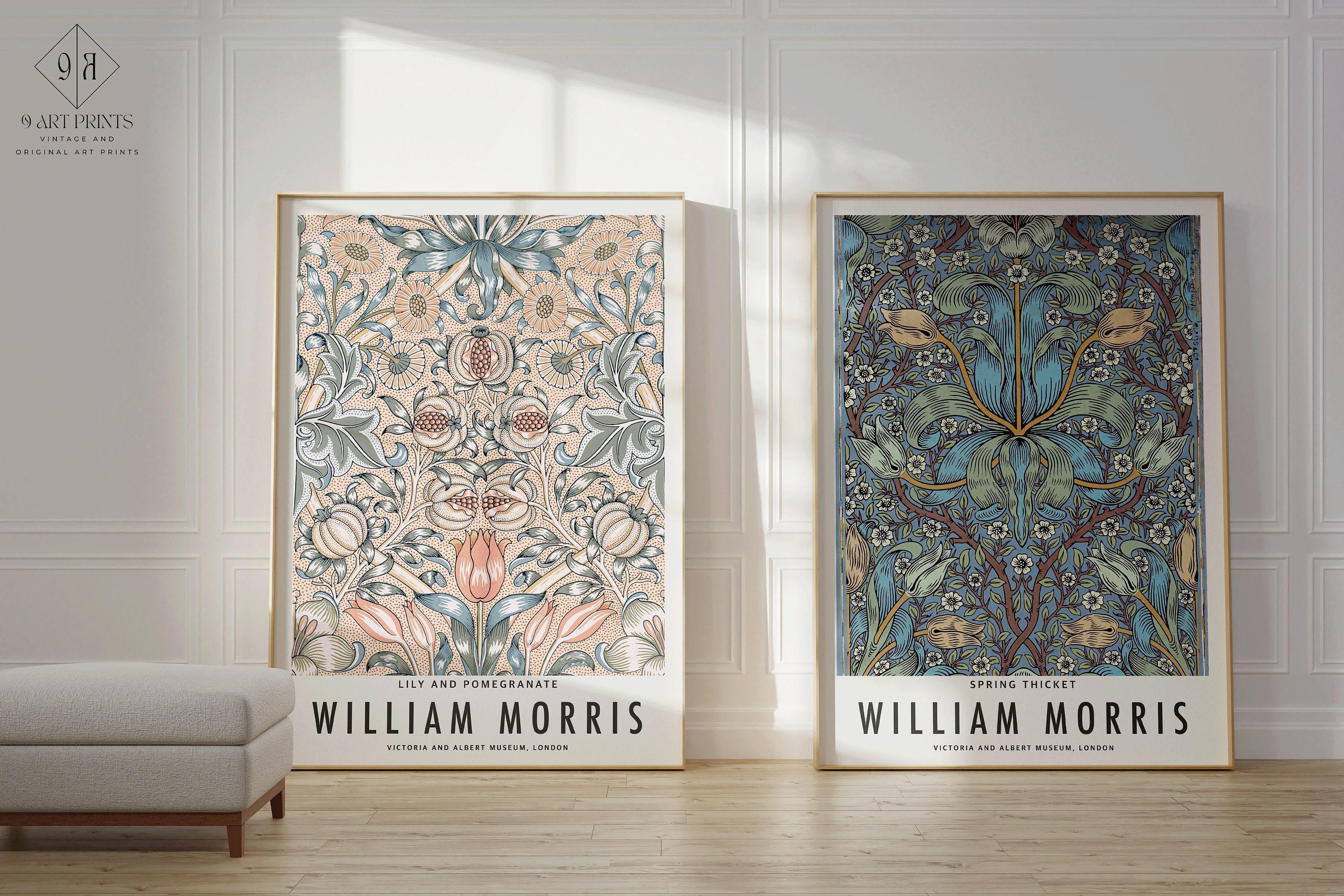 STATEMENT DUO William Morris Prints Spring Thicket and Lily and Pomegranate | | Vintage Botanical Patterns available framed - 9ArtPrints