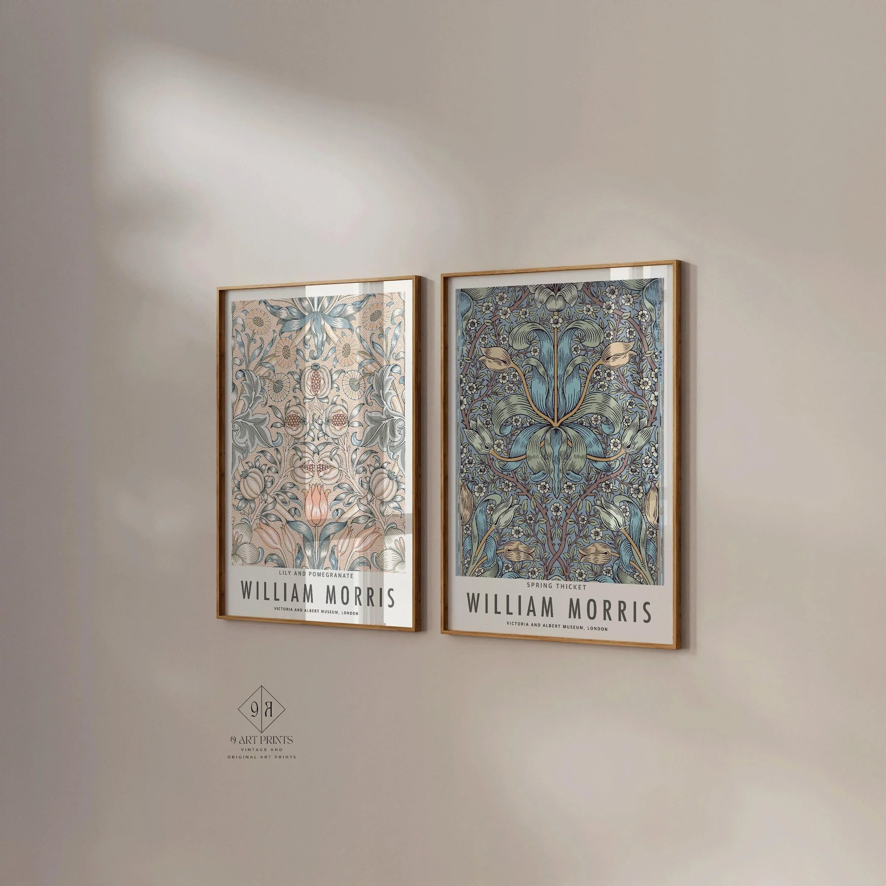 STATEMENT DUO William Morris Prints Spring Thicket and Lily and Pomegranate | | Vintage Botanical Patterns available framed - 9ArtPrints
