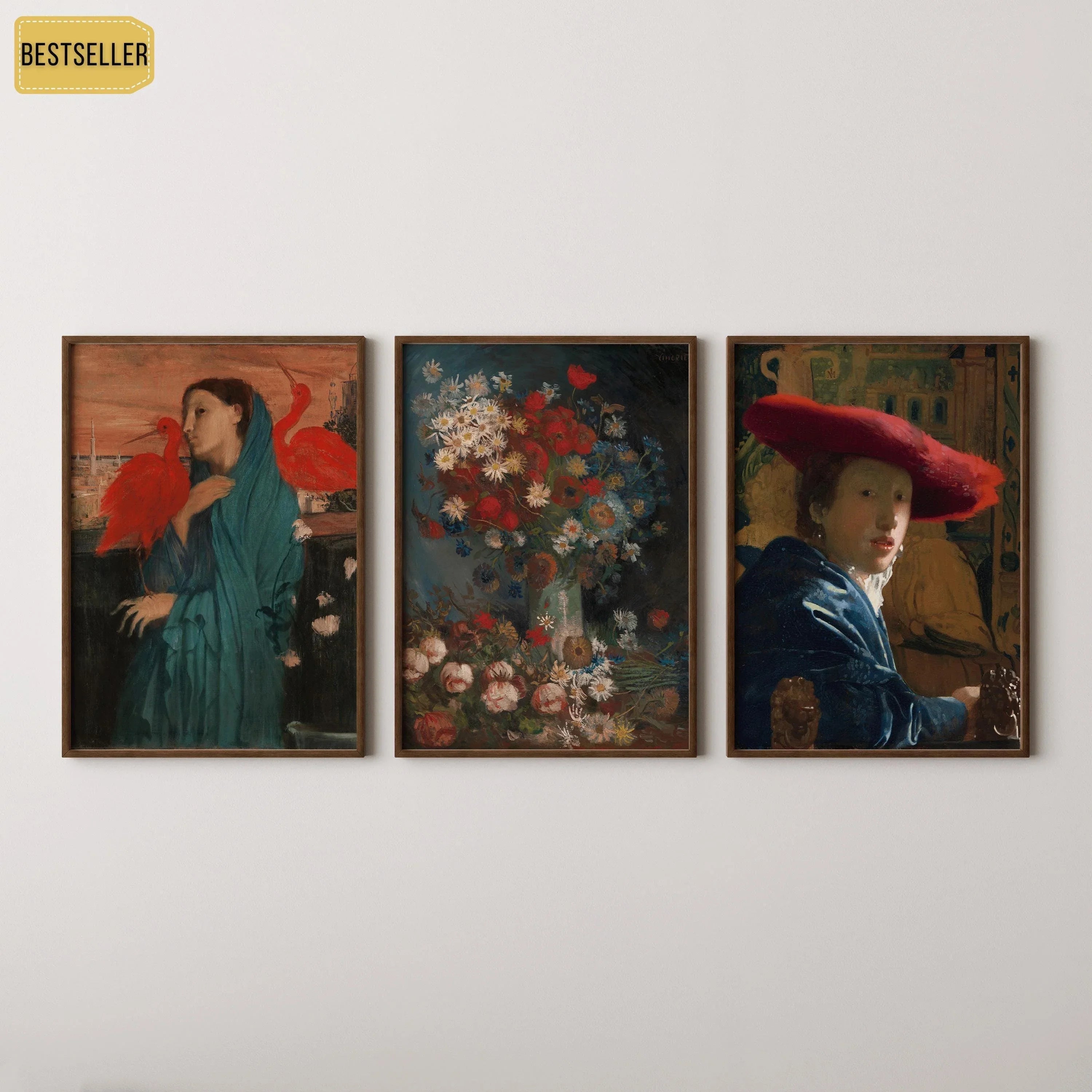 STATEMENT TRIO Classical Art | Degas, Vermeer and Van Gogh | Available framed or unframed - 9ArtPrints