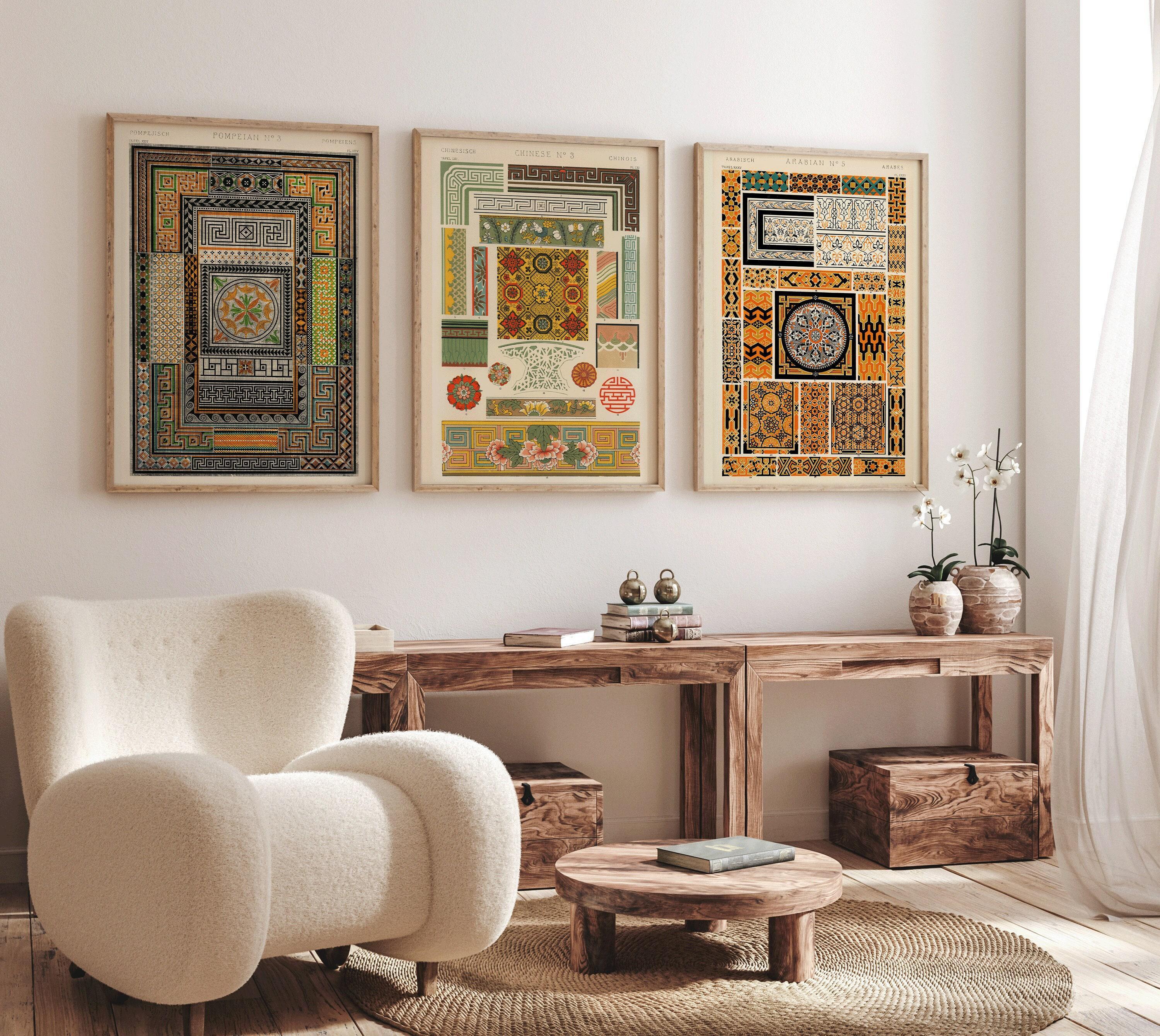STATEMENT TRIO Owen Jones | Pompeian, Arabian and Chinese Vintage Patterns available framed - 9ArtPrints