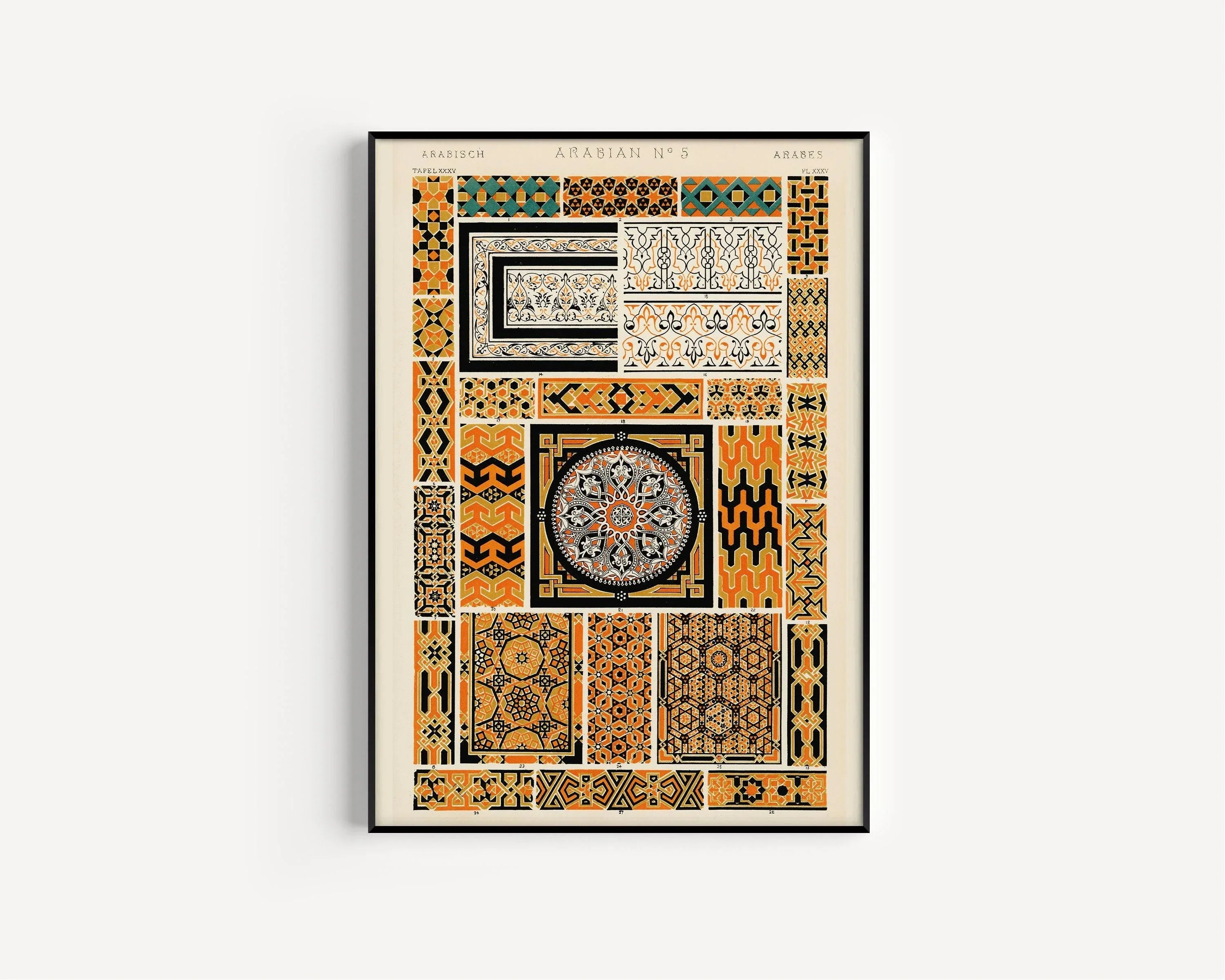 STATEMENT TRIO Owen Jones | Pompeian, Arabian and Chinese Vintage Patterns available framed - 9ArtPrints