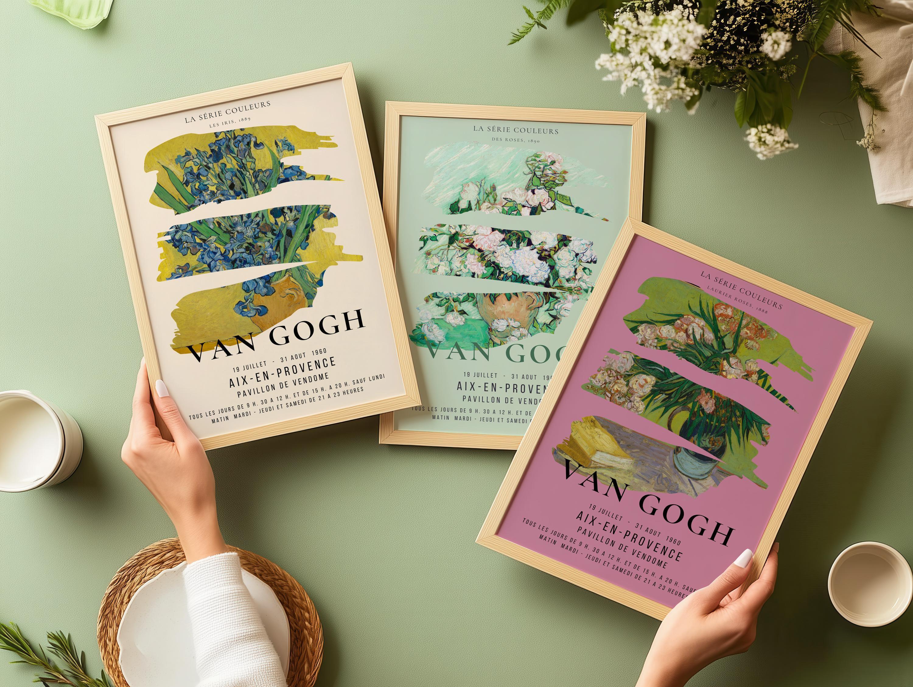 STATEMENT TRIO Van Gogh | Colour Series Museum Exhibition Art | Classical Art Set Available Framed or Unframed - 9ArtPrints