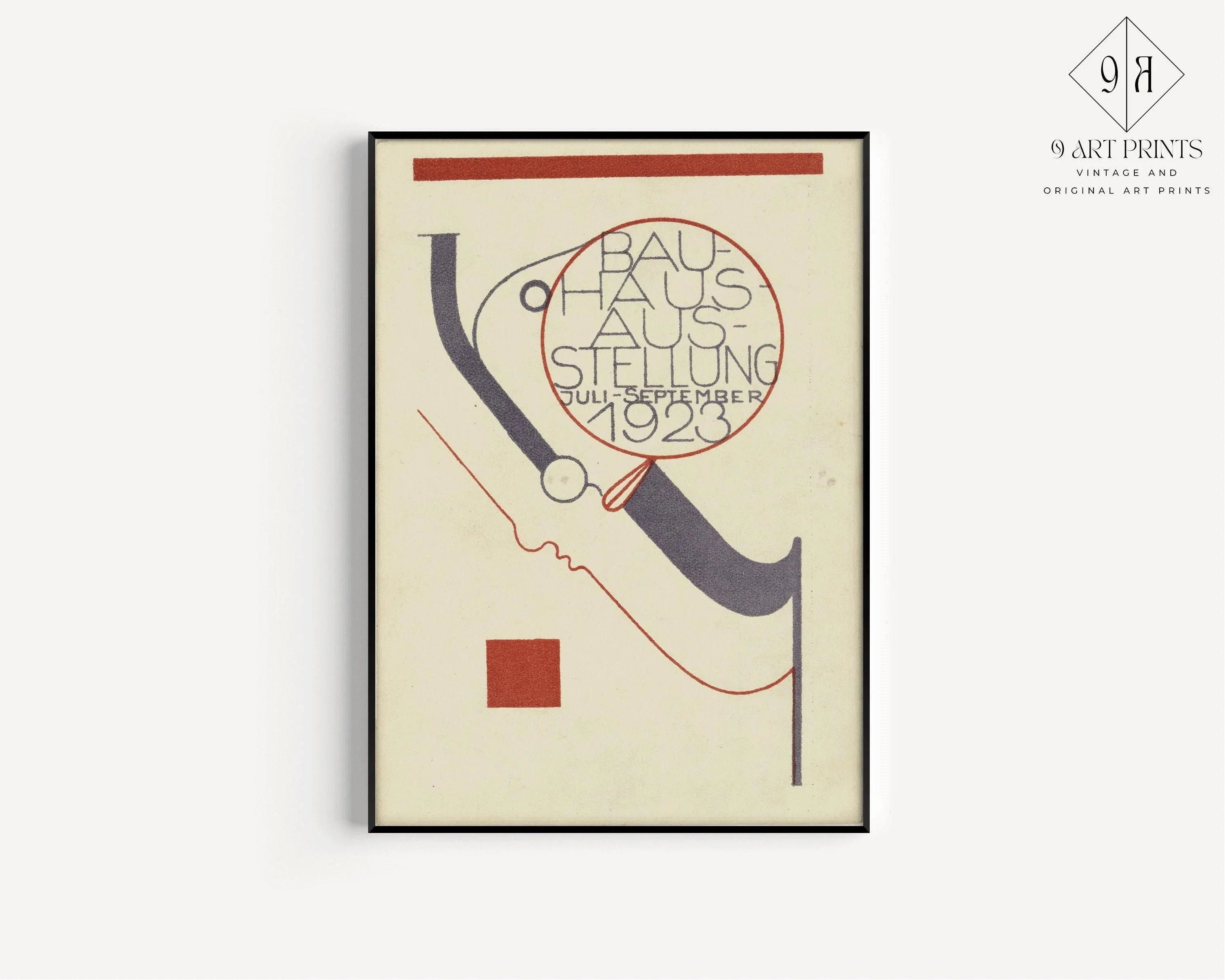 STATEMENT TRIO Vintage Bauhaus | Mid - Century Ausstellung Prints | Available framed or unframed - 9ArtPrints