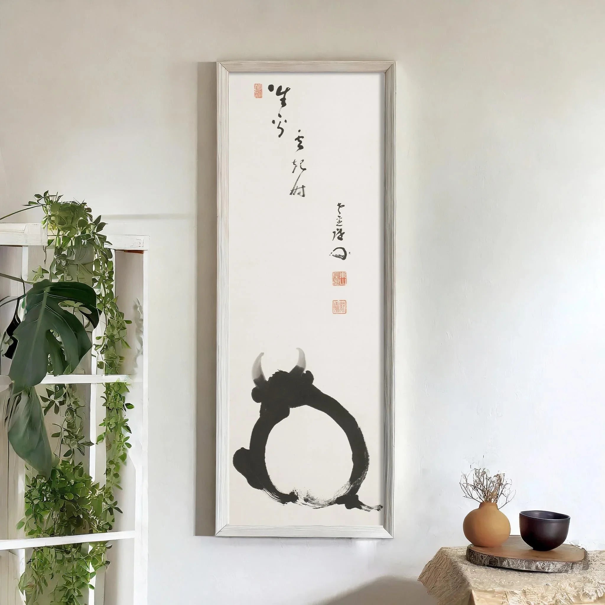 Takeda Mokurai: White Ox Zen Calligraphy Giclee Print - 9ArtPrints