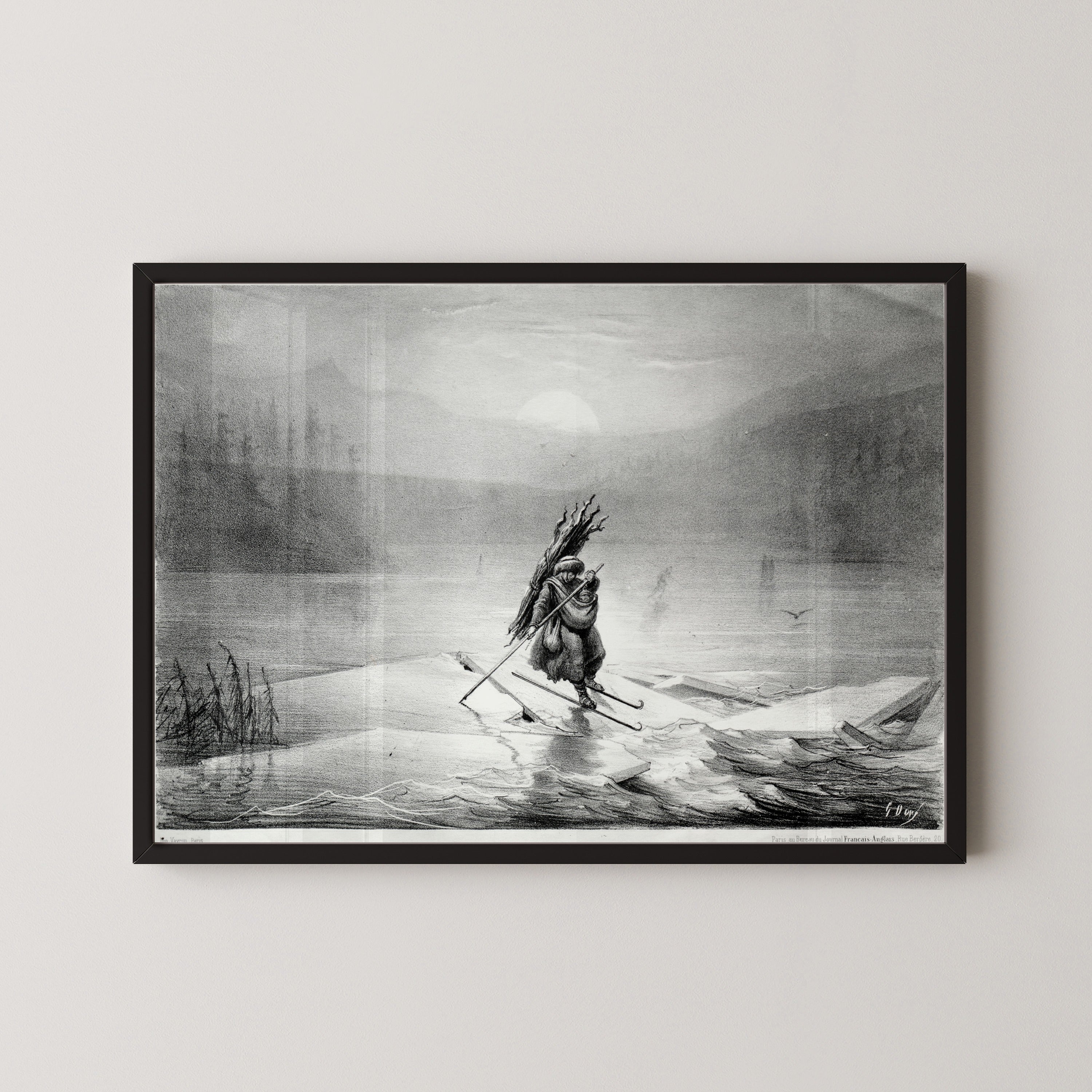 Gustave Doré — The Breaking Ice, Souvenir of Norway | Lithograph Print