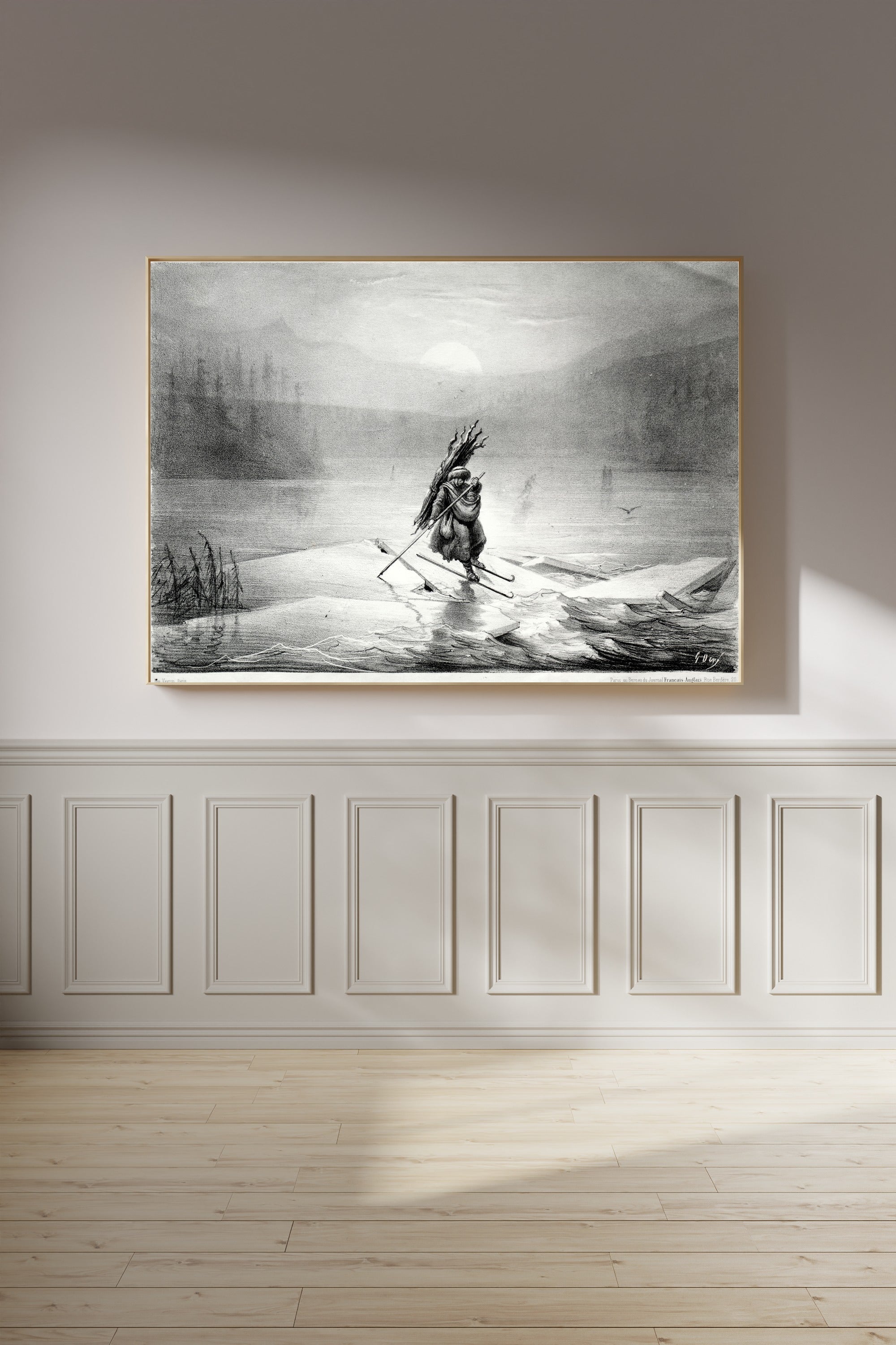 Gustave Doré — The Breaking Ice, Souvenir of Norway | Lithograph Print