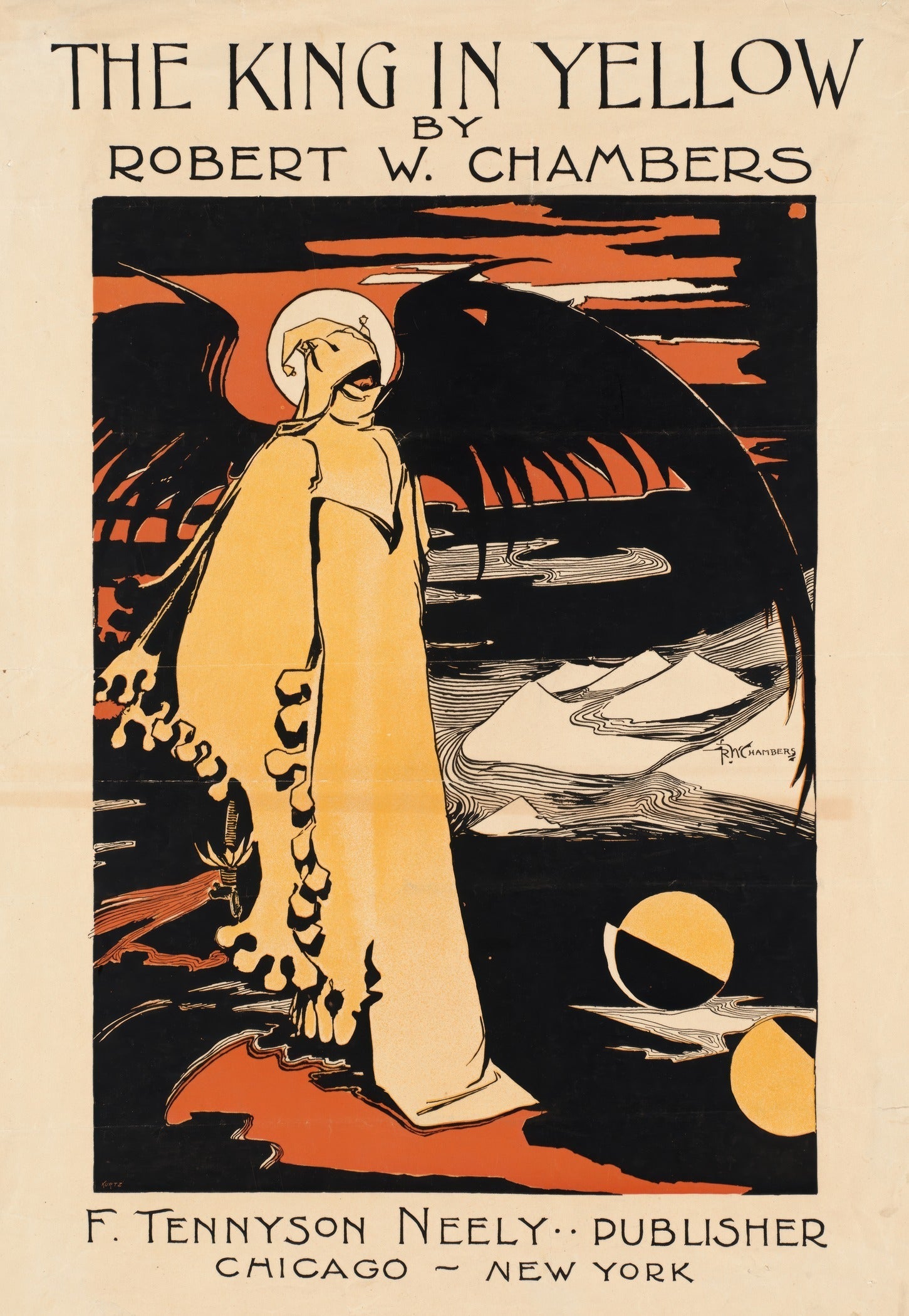 The King in Yellow | Art Nouveau Gothic Horror Book Cover Print - 9ArtPrints