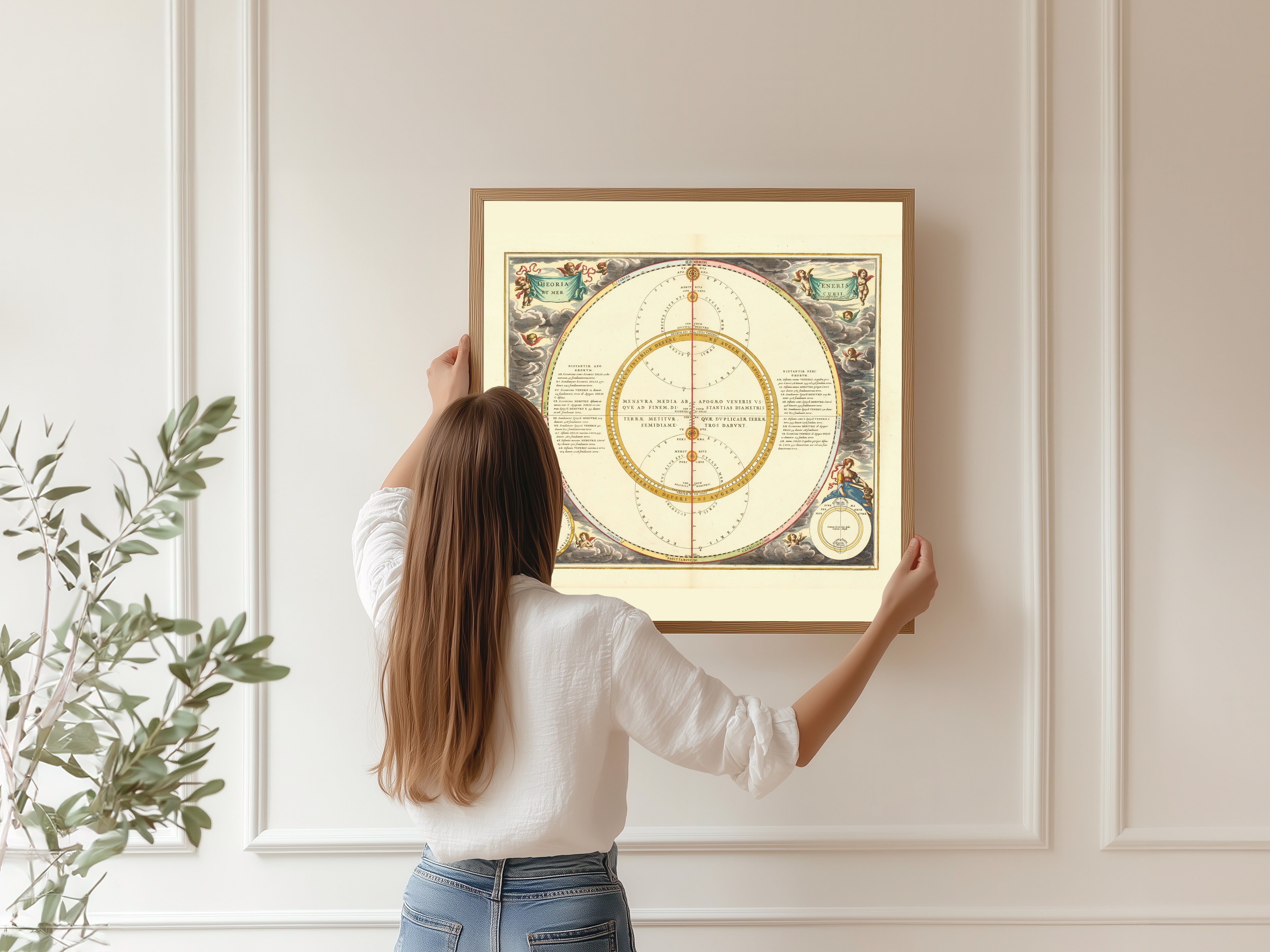 Andreas Cellarius — The Theory of Venus and Mercury (Plate 21) | Celestial Map Print