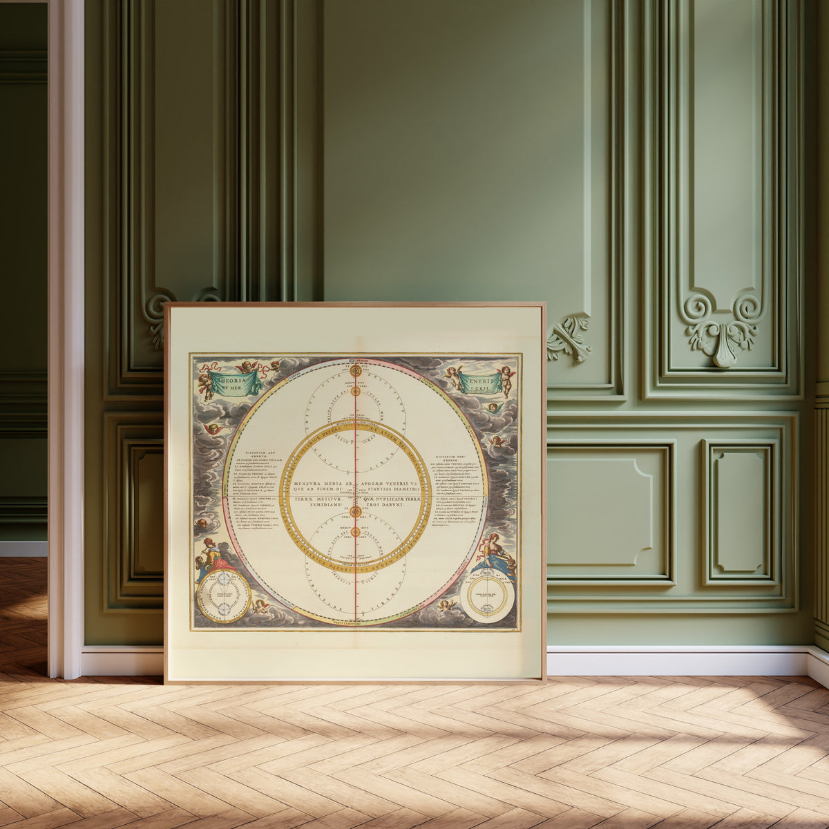Andreas Cellarius — The Theory of Venus and Mercury (Plate 21) | Celestial Map Print