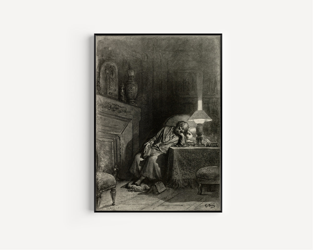 Gustave Doré — Once upon a midnight dreary | Gothic Illustration Print