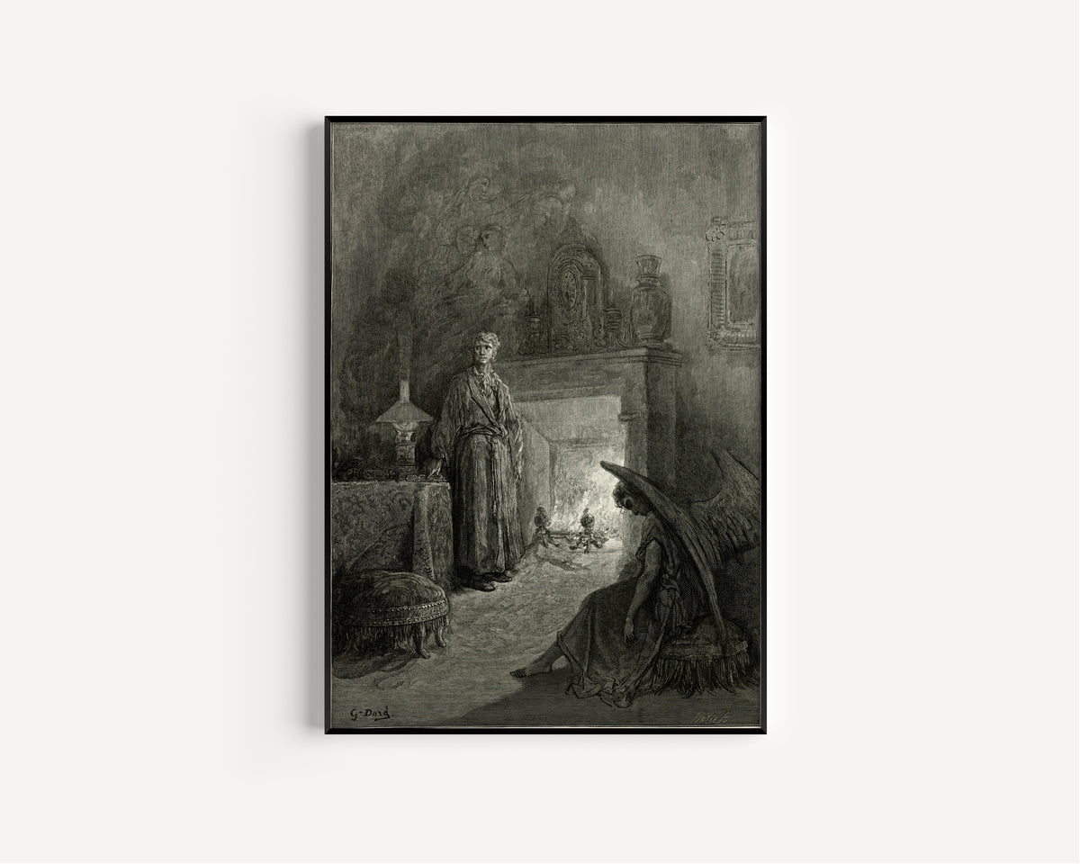 Gustave Doré — Ah, distinctly I remember it was in the bleak December | Gothic Illustration Print