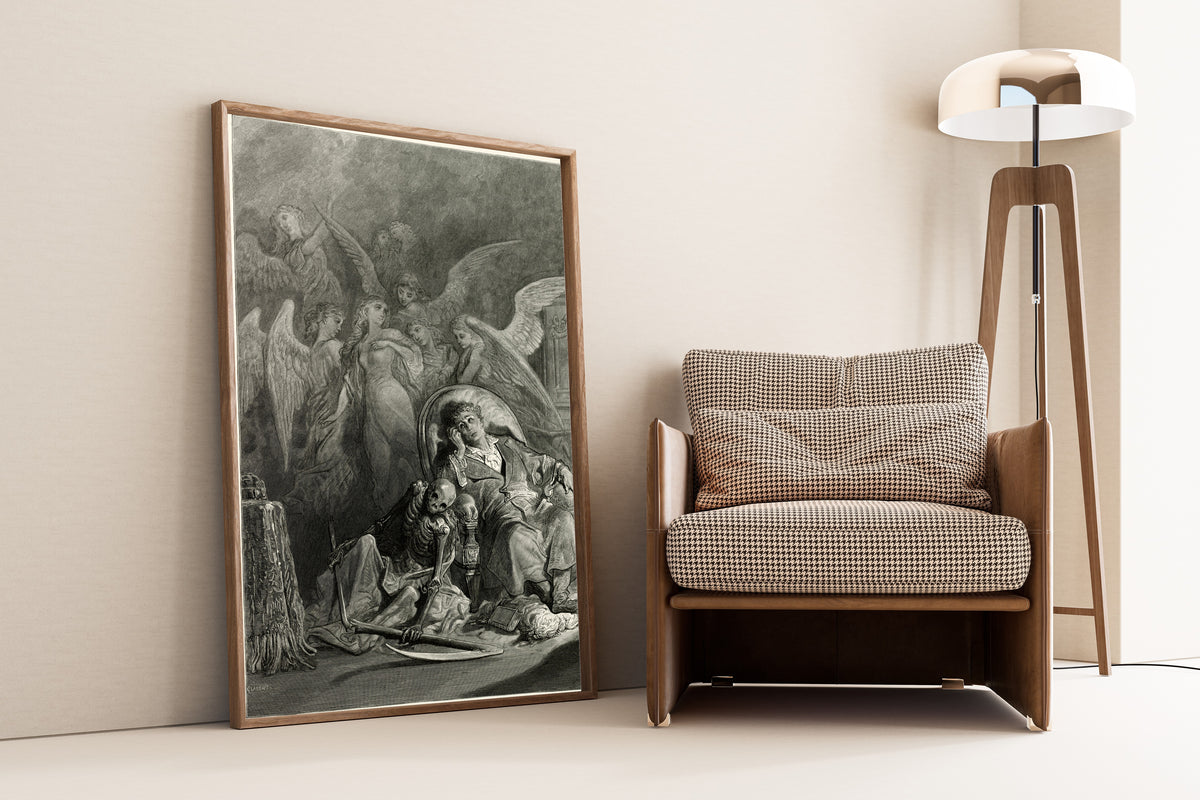 Gustave Doré — Eagerly I wished the morrow | Gothic Illustration Print