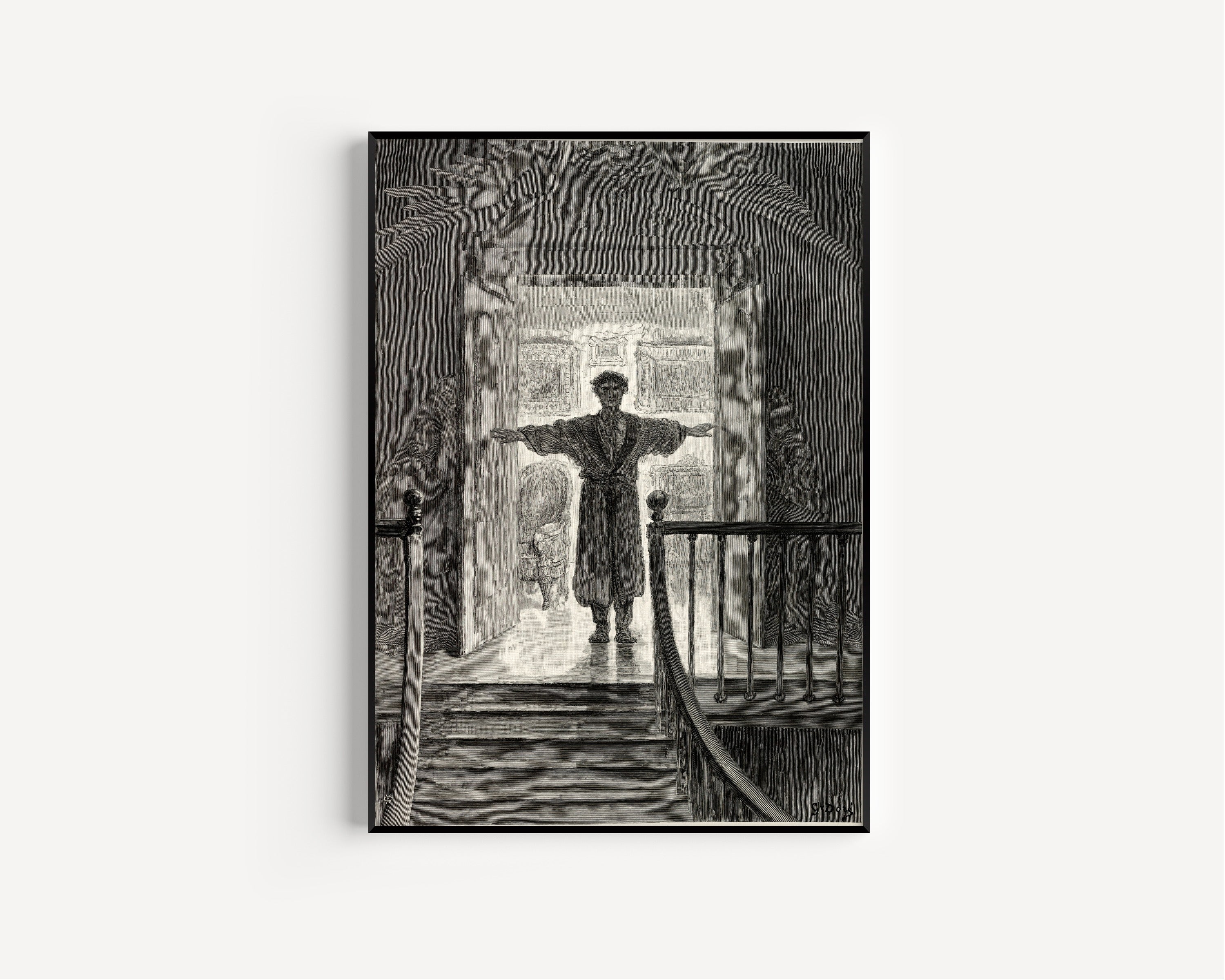 Gustave Doré — Darkness there, and nothing more | Gothic Illustration Print