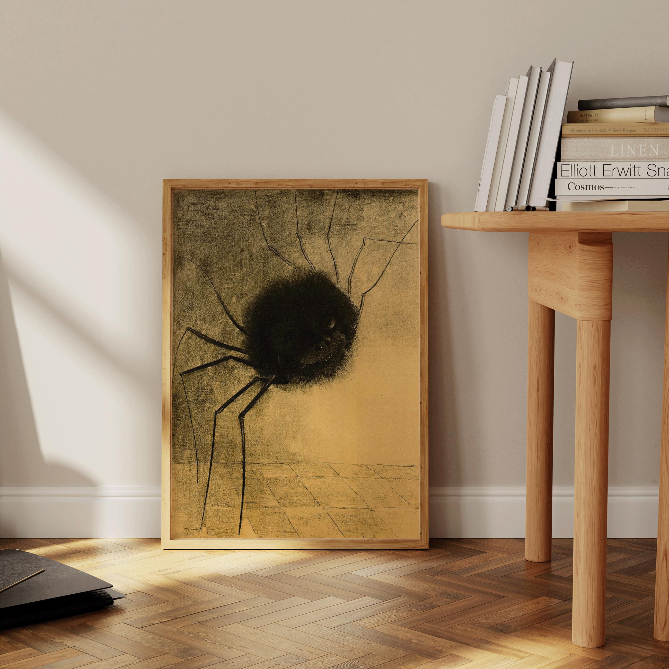 The Smiling Spider by Odilon Redon | An Eerie and Iconic Symbolist Artwork | Fine Art Giclee Print Framed or Unframed - 9ArtPrints