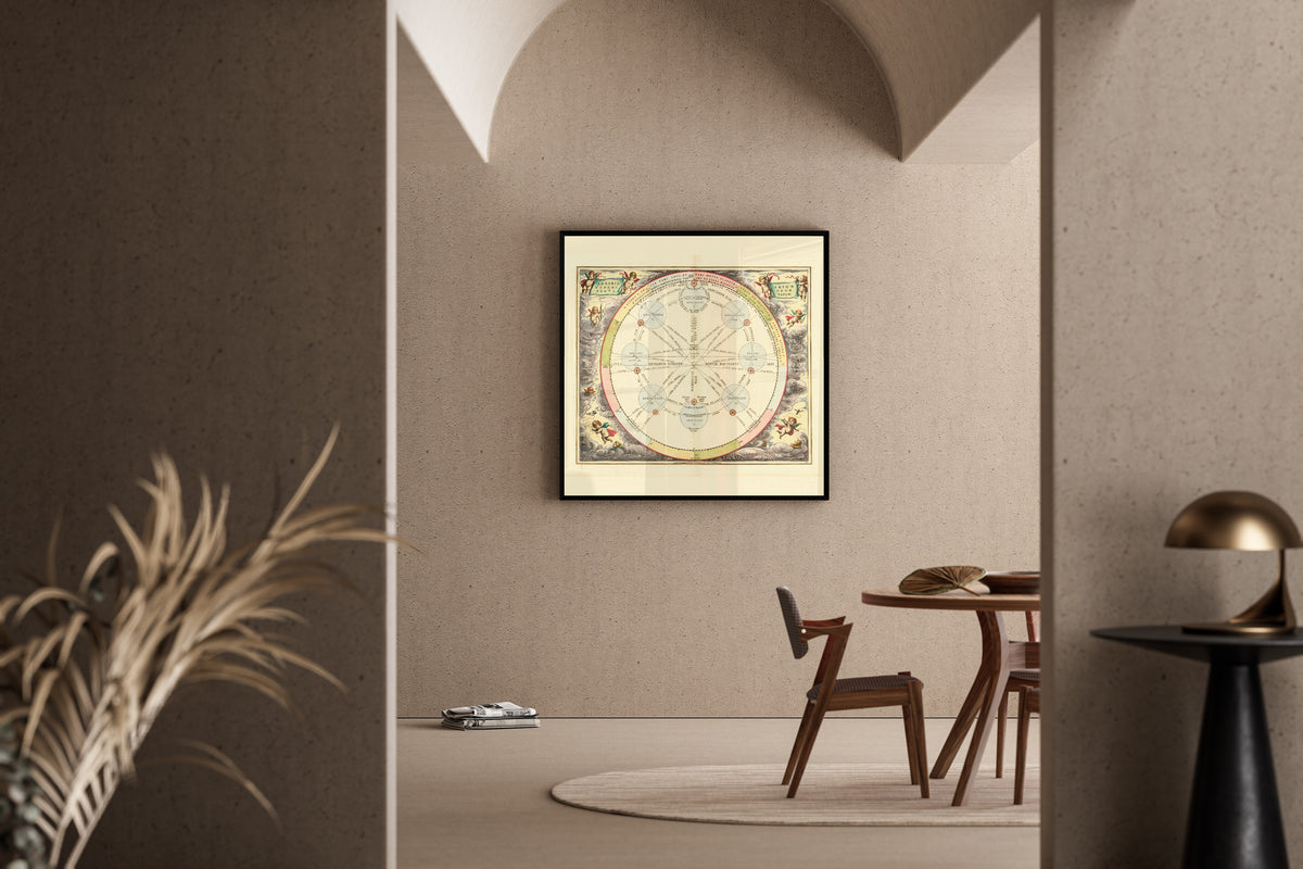 Andreas Cellarius — The Theory of the Three Superior Planets (Plate 20) | Celestial Map Print